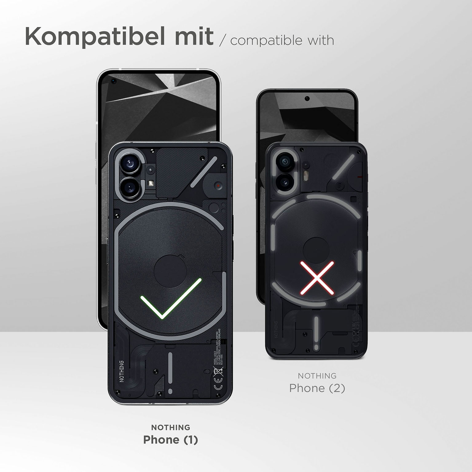 moex Aero Case für Nothing Phone (1) – Durchsichtige Hülle aus Silikon, Ultra Slim Handyhülle