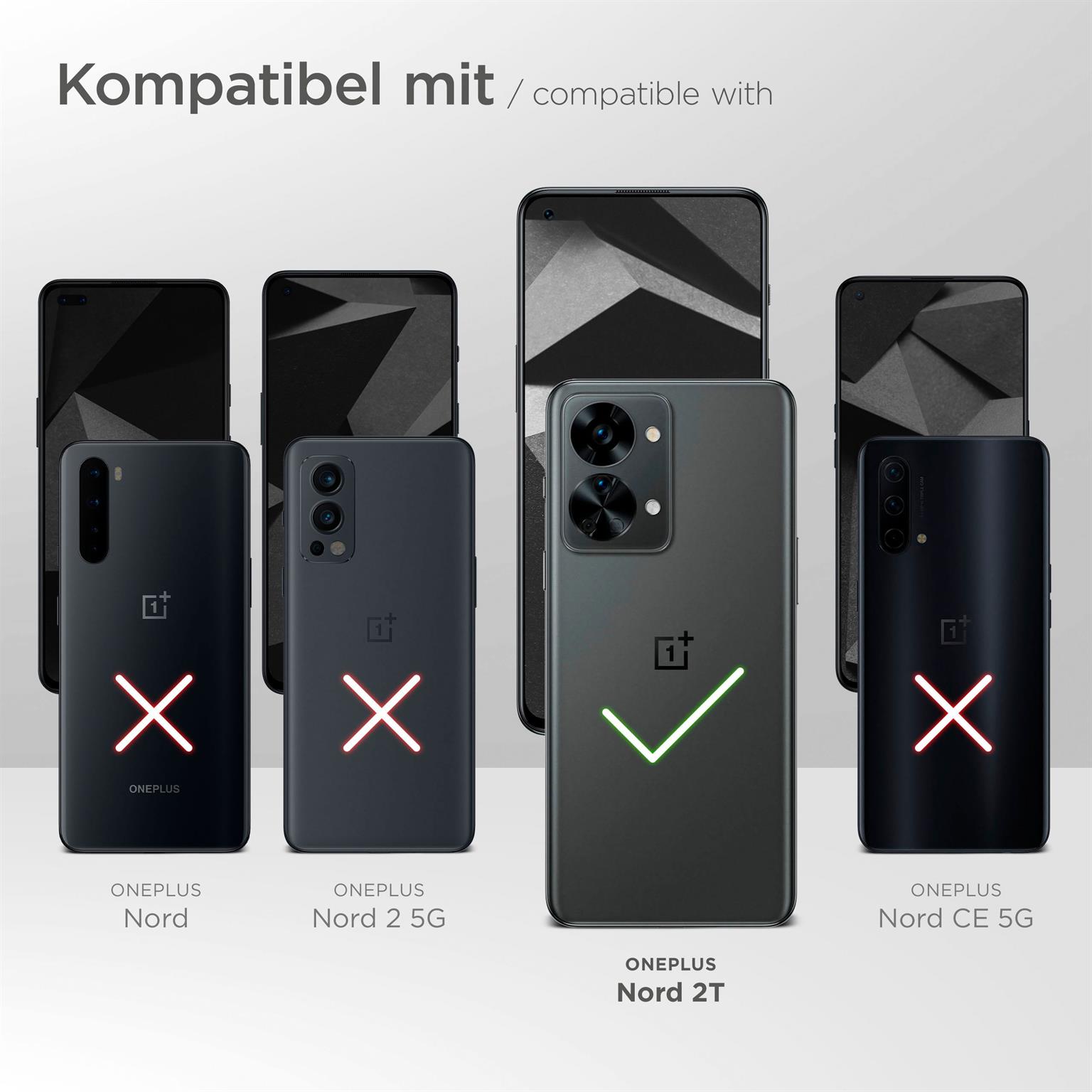 moex CitySling für OnePlus Nord 2T – Handytasche zum Umhängen mit Touch-Fenster, PU-Leder