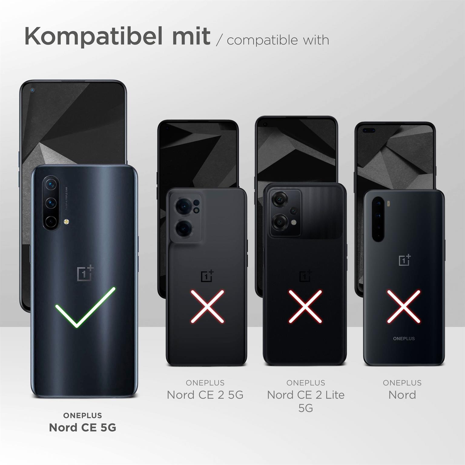 moex Purse Case für OnePlus Nord CE 5G – Handytasche mit Geldbörses aus PU Leder, Geld- & Handyfach