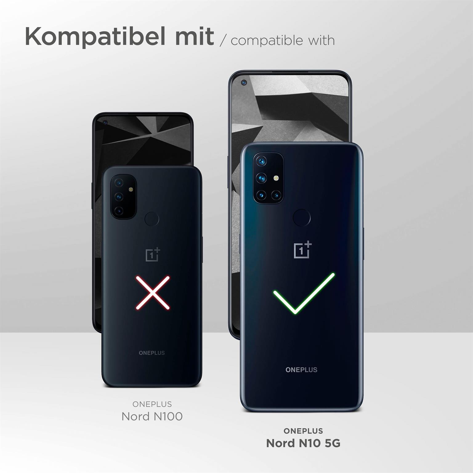 moex Book Case für OnePlus Nord N10 5G – Klapphülle aus PU Leder mit Kartenfach, Komplett Schutz