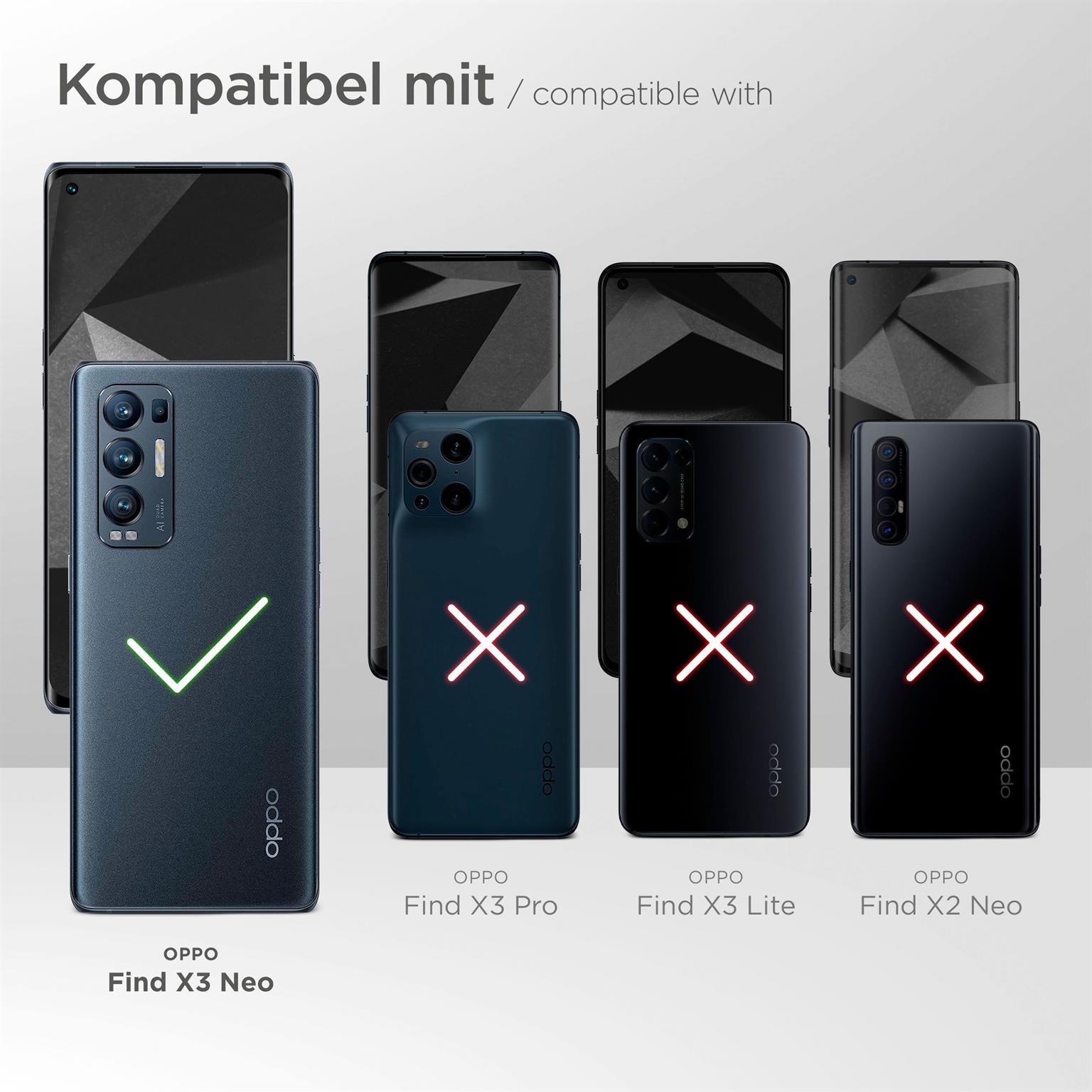 moex Alpha Case für Oppo Find X3 Neo – Extrem dünne, minimalistische Hülle in seidenmatt