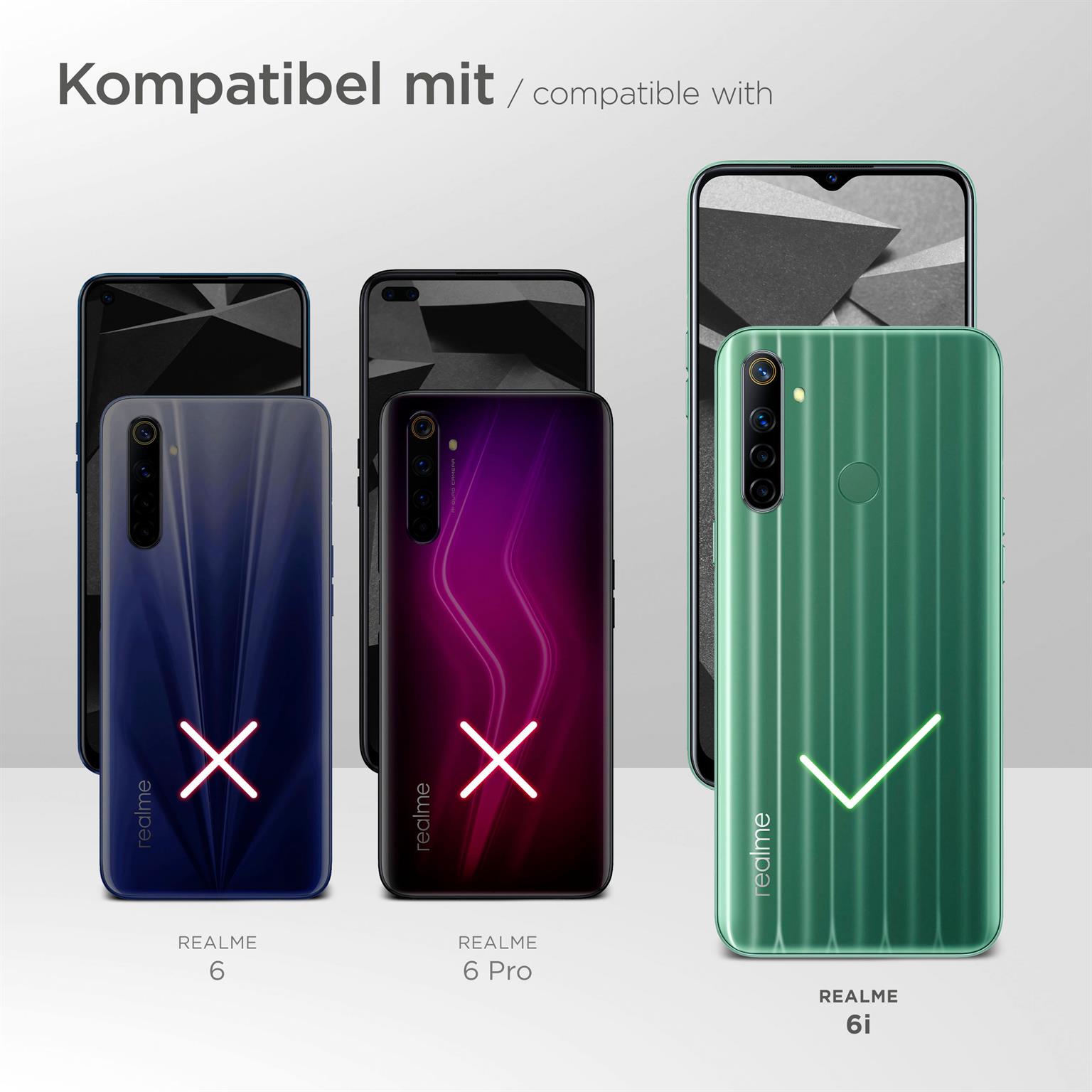 moex Plug Case für Realme 6i – Handy Gürteltasche aus PU Leder mit Magnetverschluss