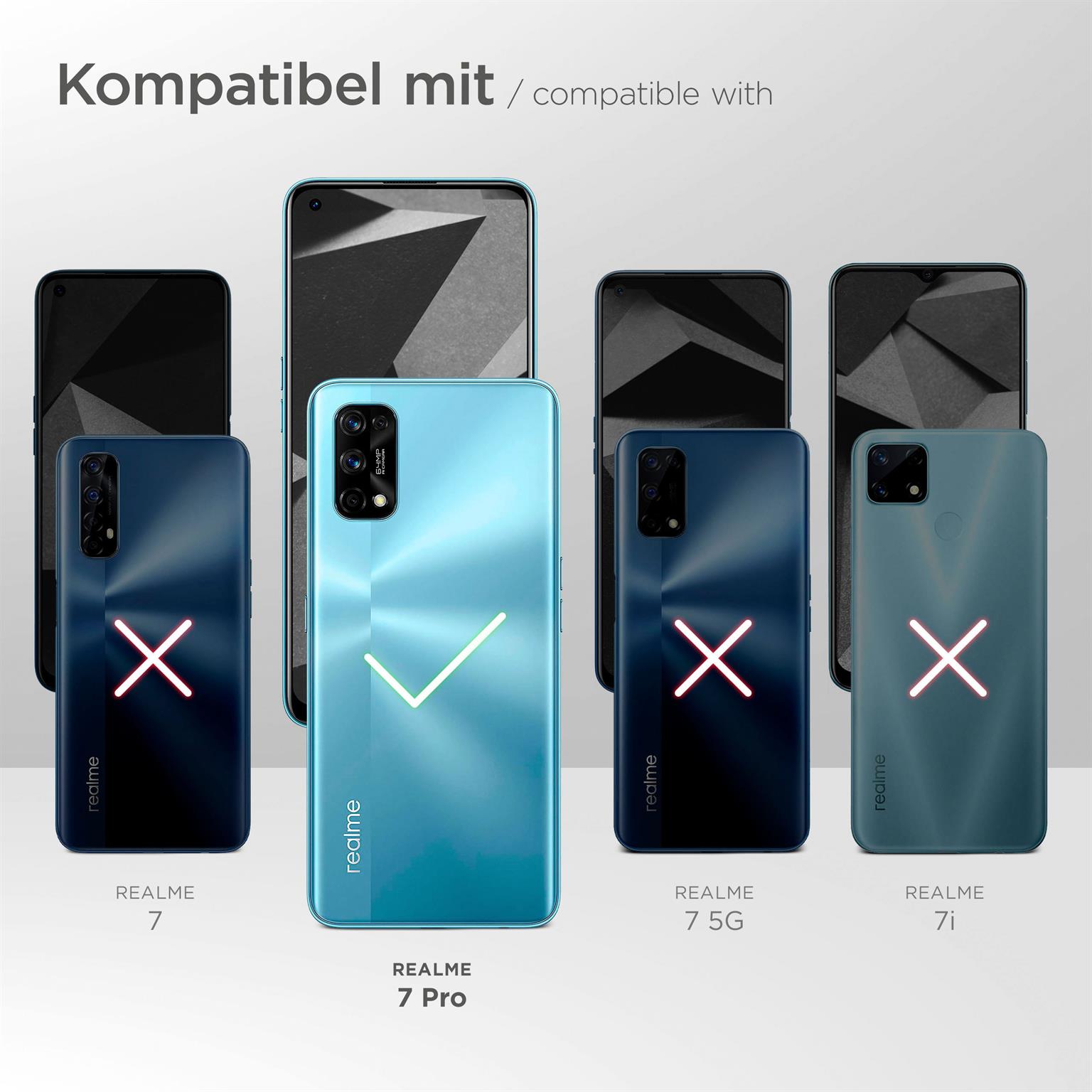 moex Mesh Case für Realme 7 Pro – Handy Gürteltasche aus Nylon, Quertasche mit Gürtelclip