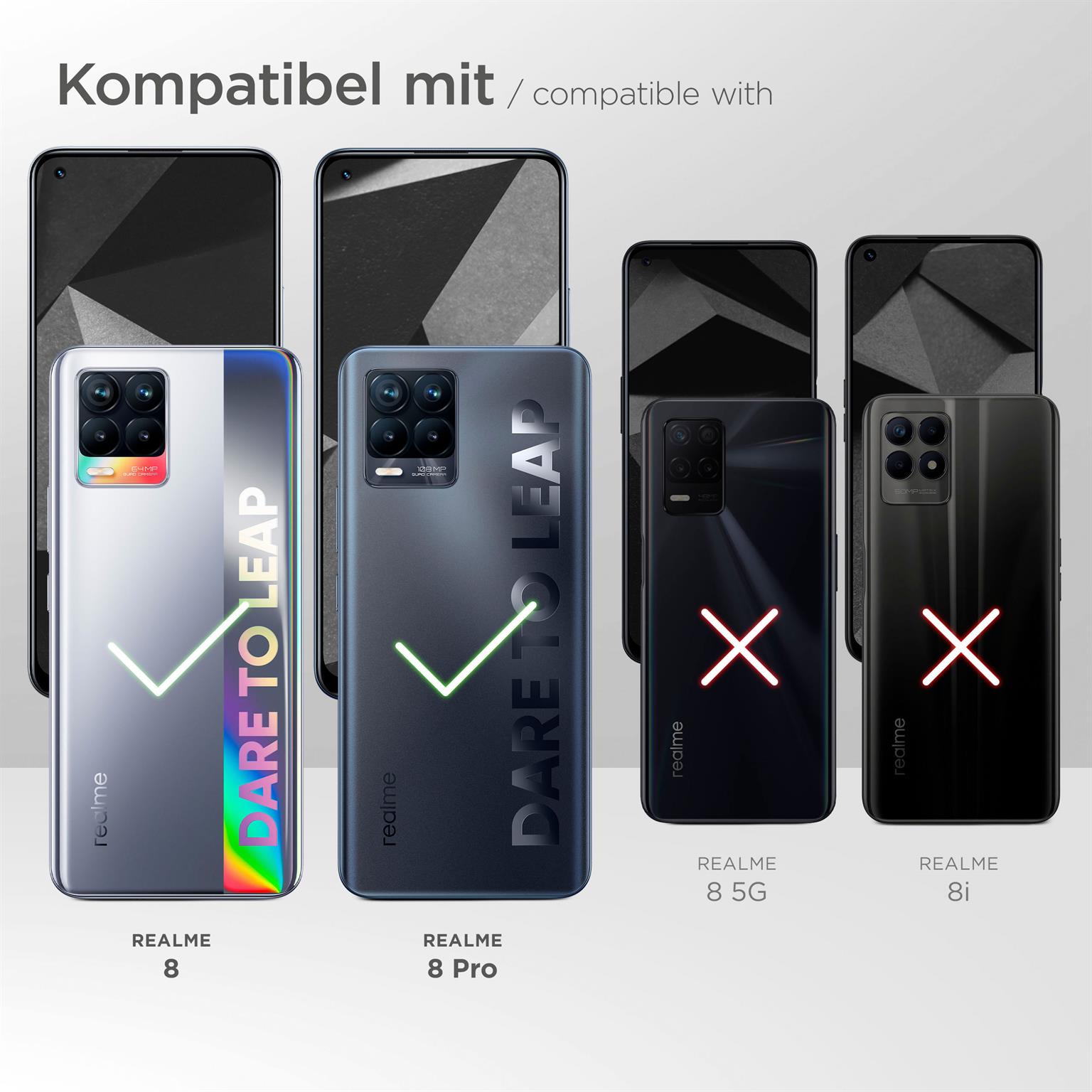 moex Plug Case für Realme 8 Pro – Handy Gürteltasche aus PU Leder mit Magnetverschluss