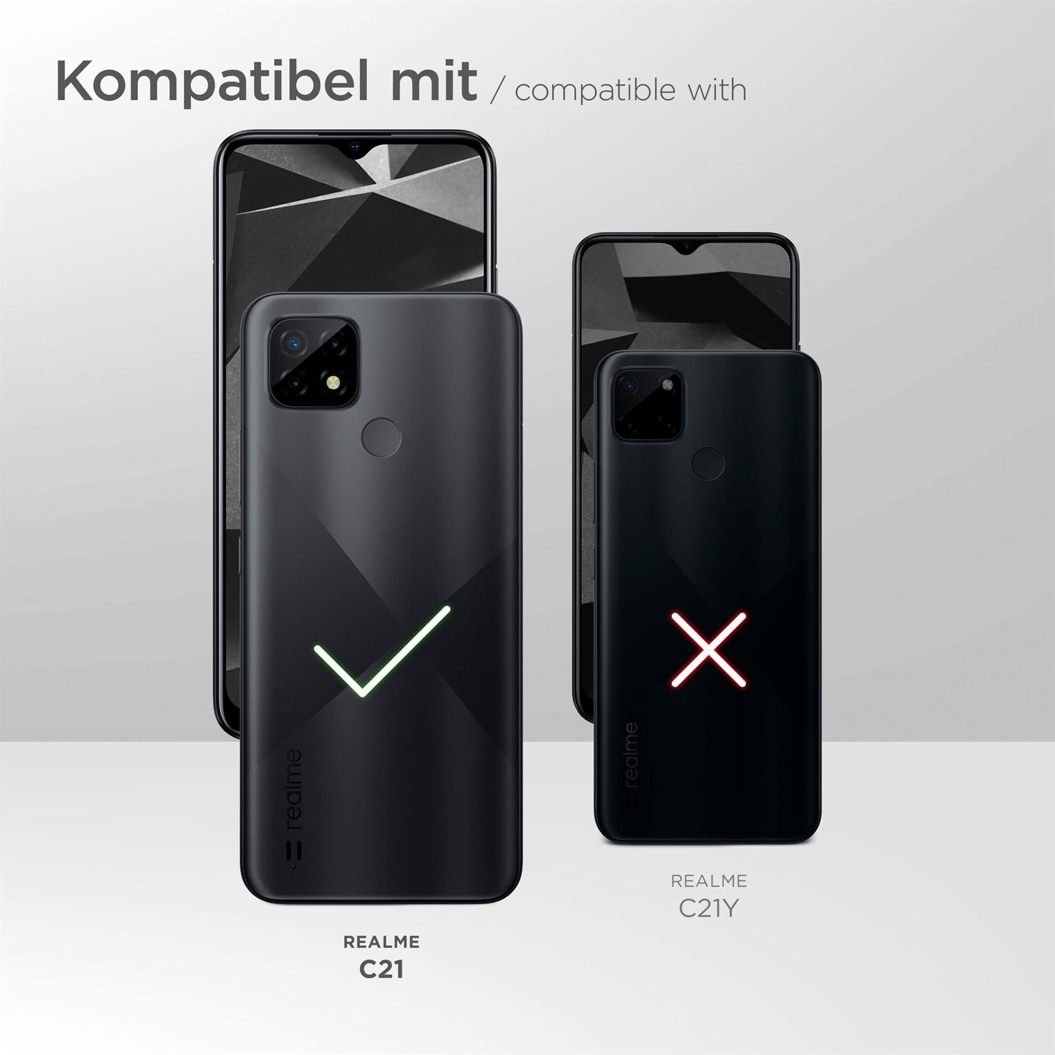moex Snap Bag für Realme C21 – Handy Gürteltasche aus PU Leder, Quertasche mit Gürtel Clip