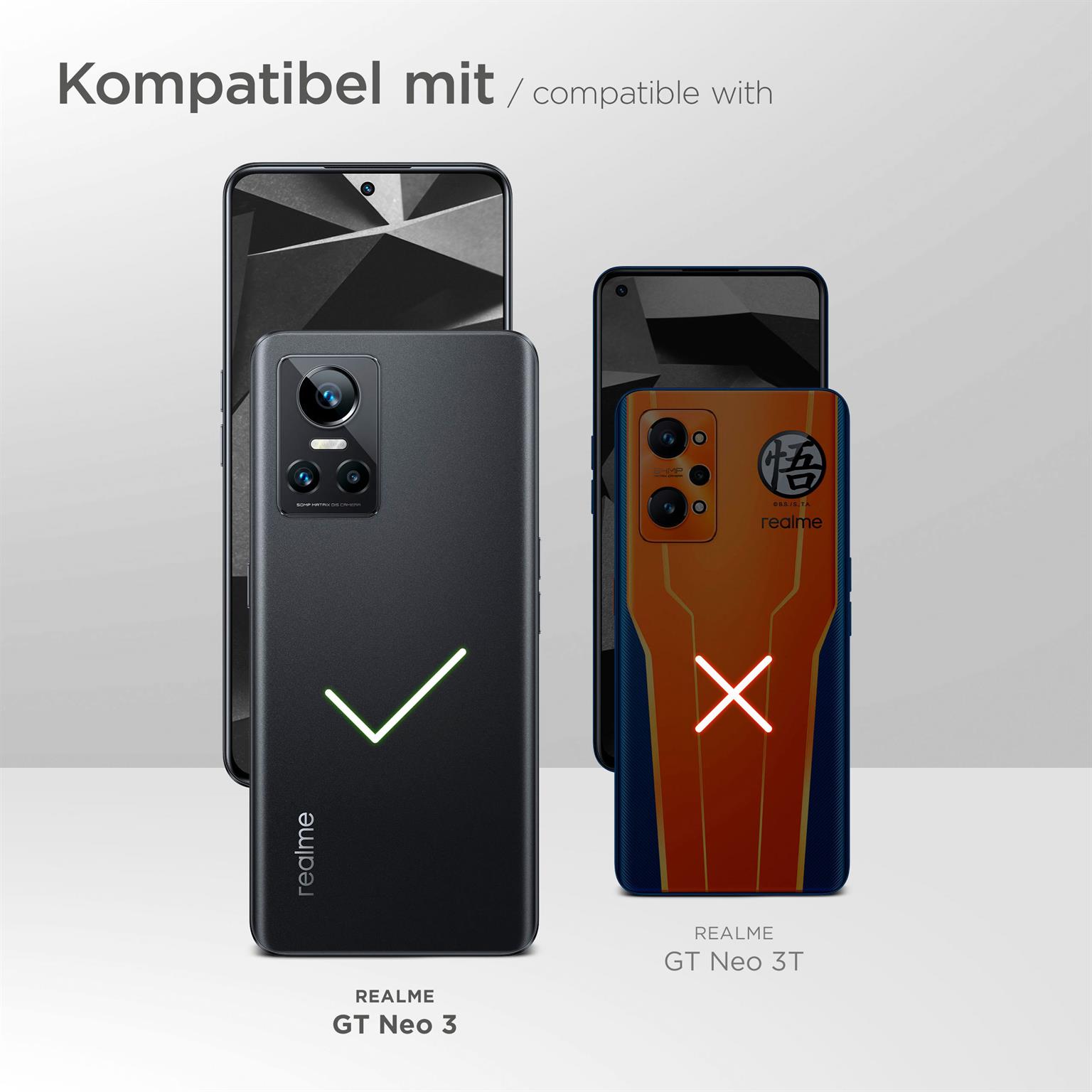 moex Dex Case für Realme GT Neo 3 – Handytasche mit abnehmbarem Schultergurt und Gürtelschlaufe