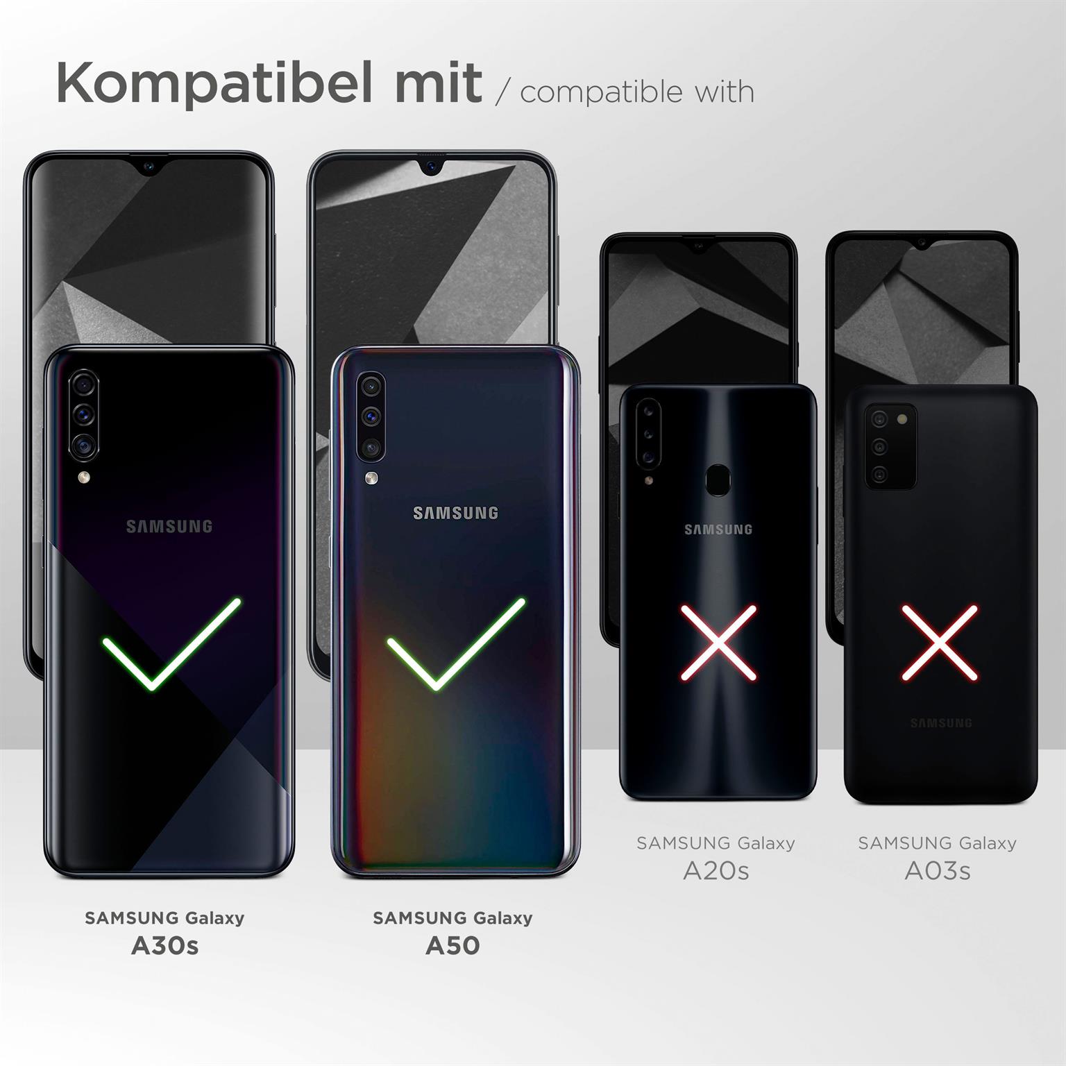 moex FlexProtect Klar für Samsung Galaxy A50 – Schutzfolie für unsichtbaren Displayschutz, Ultra klar