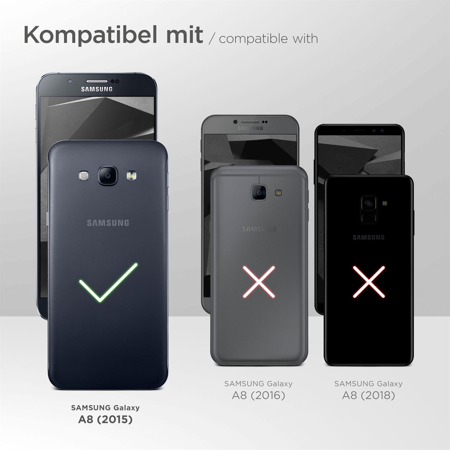 moex Snap Bag für Samsung Galaxy A8 (2015) – Handy Gürteltasche aus PU Leder, Quertasche mit Gürtel Clip