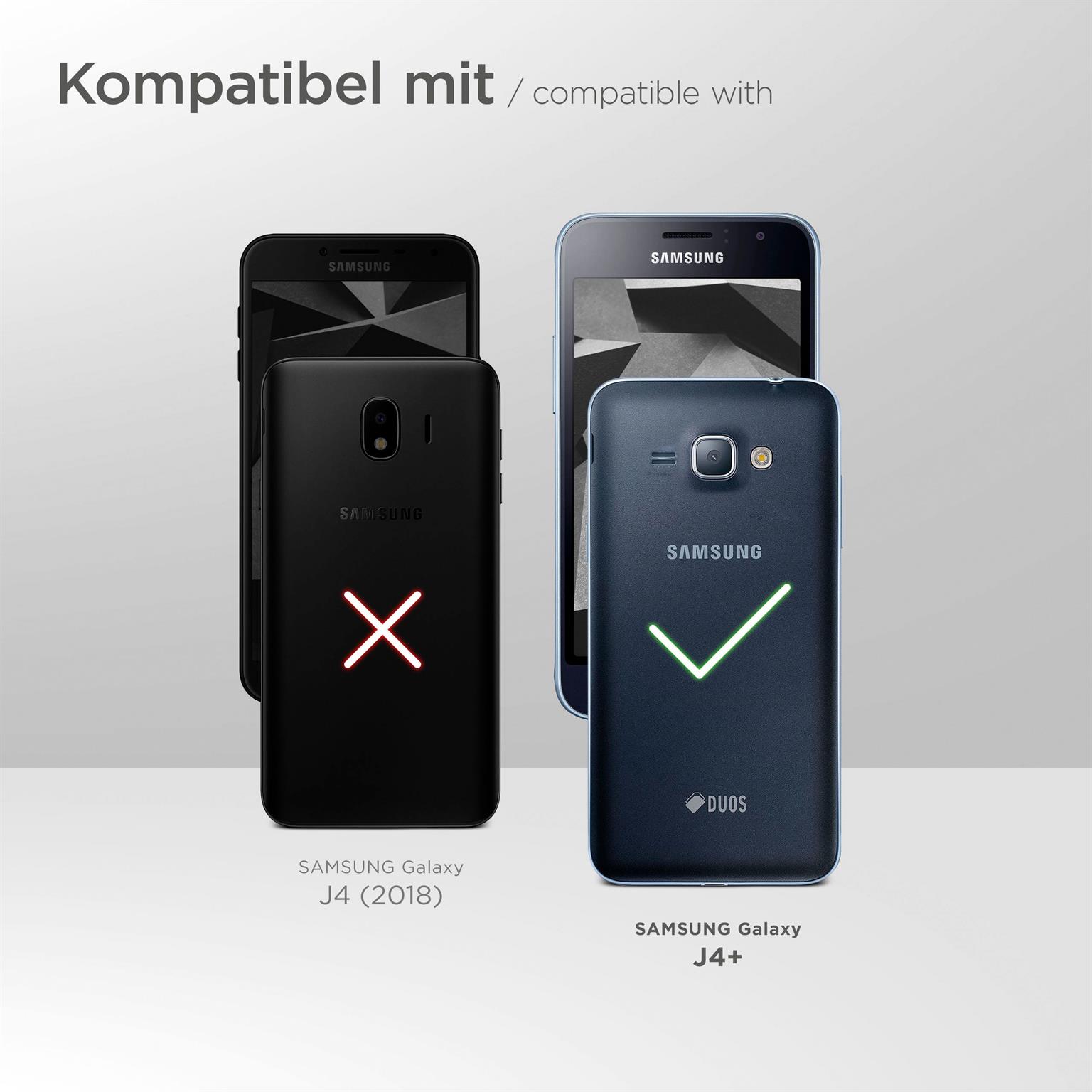 moex FlexProtect Matt für Samsung Galaxy J4 Plus – Anti Reflex Schutzfolie für besten Displayschutz, Matt