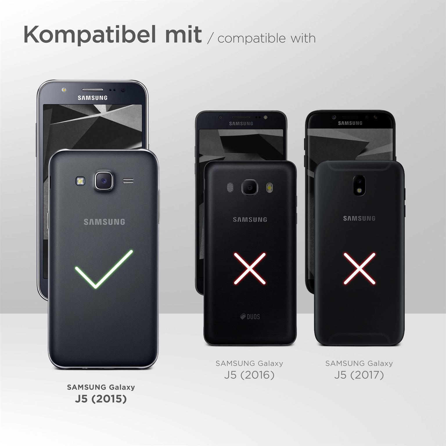 moex ShockProtect Matt für Samsung Galaxy J5 (2015) – Panzerglas für kratzfesten Displayschutz, Anti Reflex