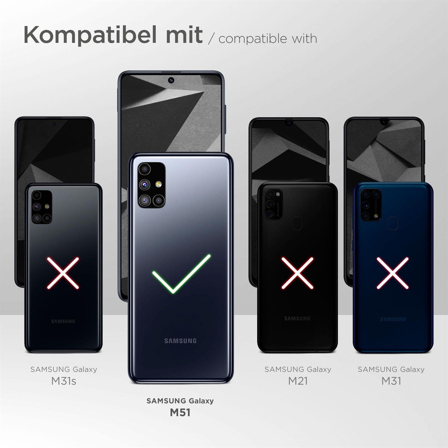 moex Alpha Case für Samsung Galaxy M51 – Extrem dünne, minimalistische Hülle in seidenmatt