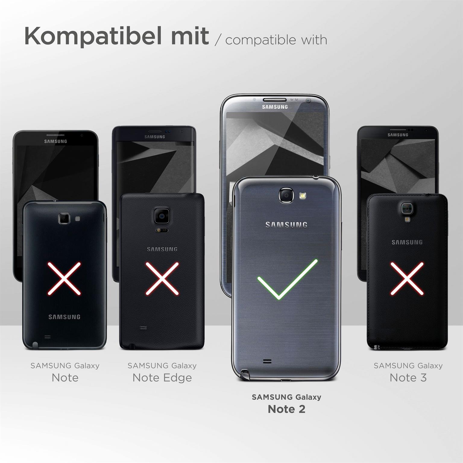 moex Fitness Case für Samsung Galaxy Note 2 – Handy Armband aus Neopren zum Joggen, Sport Handytasche – Schwarz