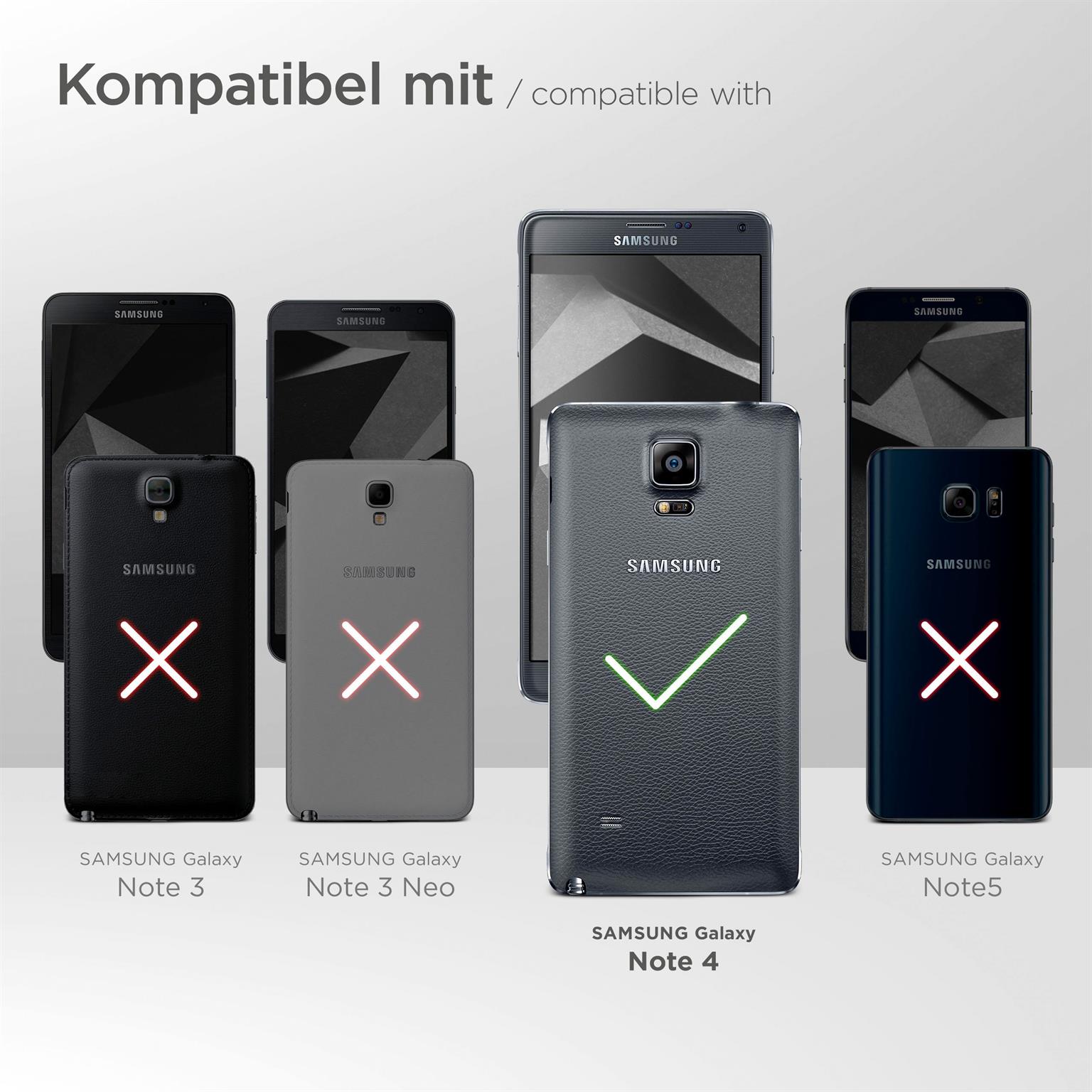 moex FlexProtect Klar für Samsung Galaxy Note 4 – Schutzfolie für unsichtbaren Displayschutz, Ultra klar