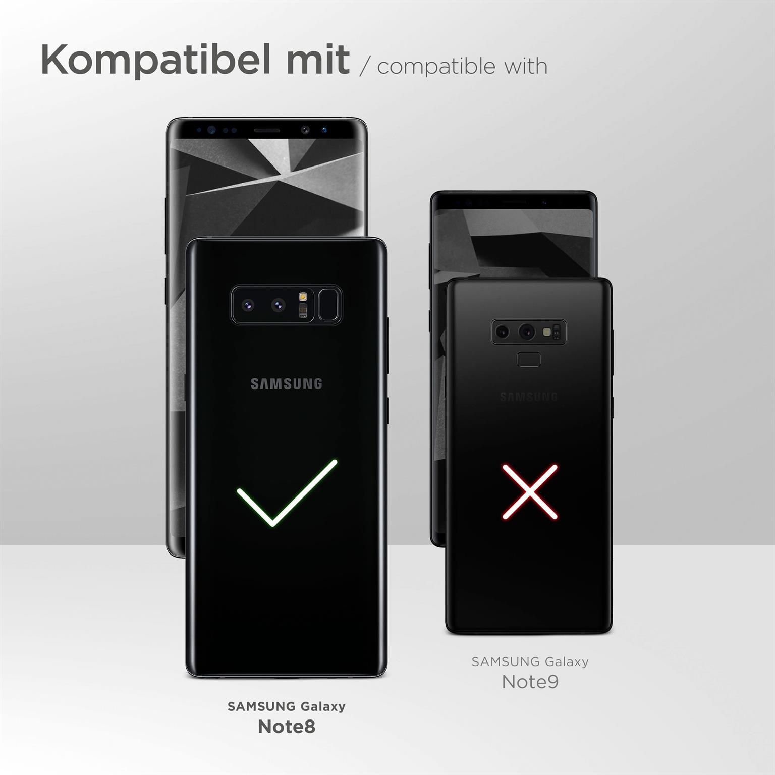 moex Fitness Case für Samsung Galaxy Note 8 – Handy Armband aus Neopren zum Joggen, Sport Handytasche – Schwarz