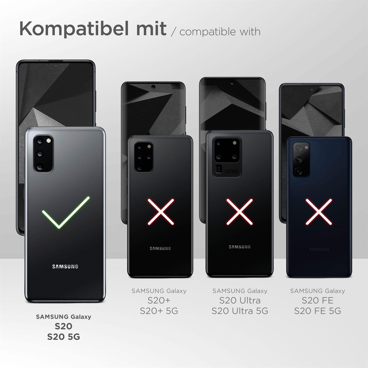 moex ShockProtect Klar für Samsung Galaxy S20 5G – Panzerglas für kratzfesten Displayschutz, Ultra klar