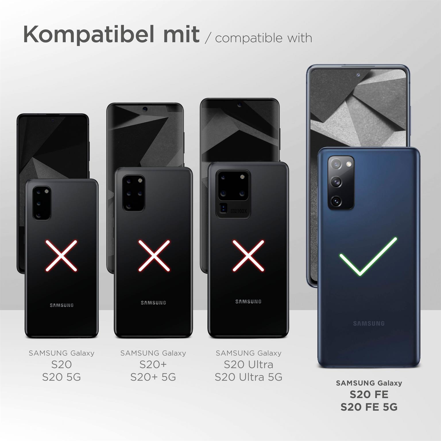 moex ShockProtect Klar für Samsung Galaxy S20 FE 5G – Panzerglas für kratzfesten Displayschutz, Ultra klar