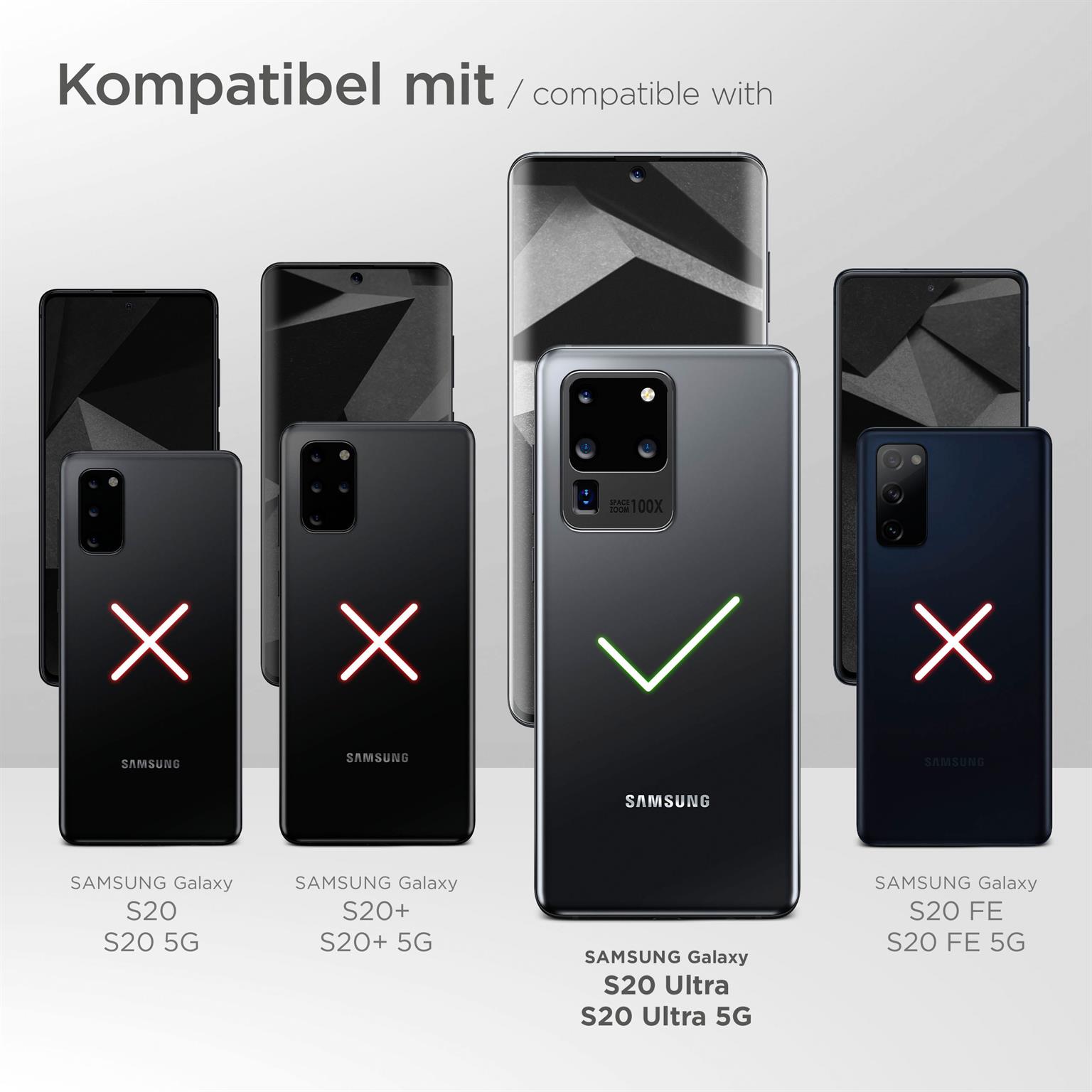 moex Comfort Case für Samsung Galaxy S20 Ultra 5G – Klapphülle mit Fenster, ultra dünnes Flip Case