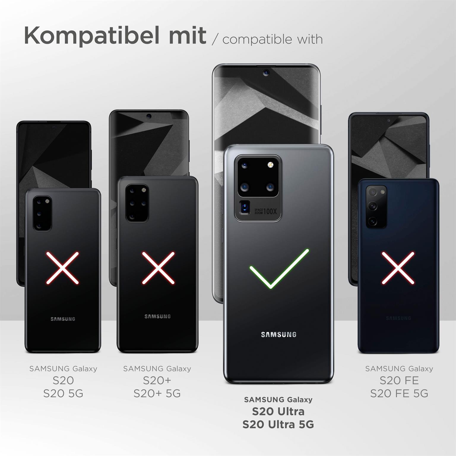 moex FlexProtect Klar für Samsung Galaxy S20 Ultra – Schutzfolie für unsichtbaren Displayschutz, Ultra klar