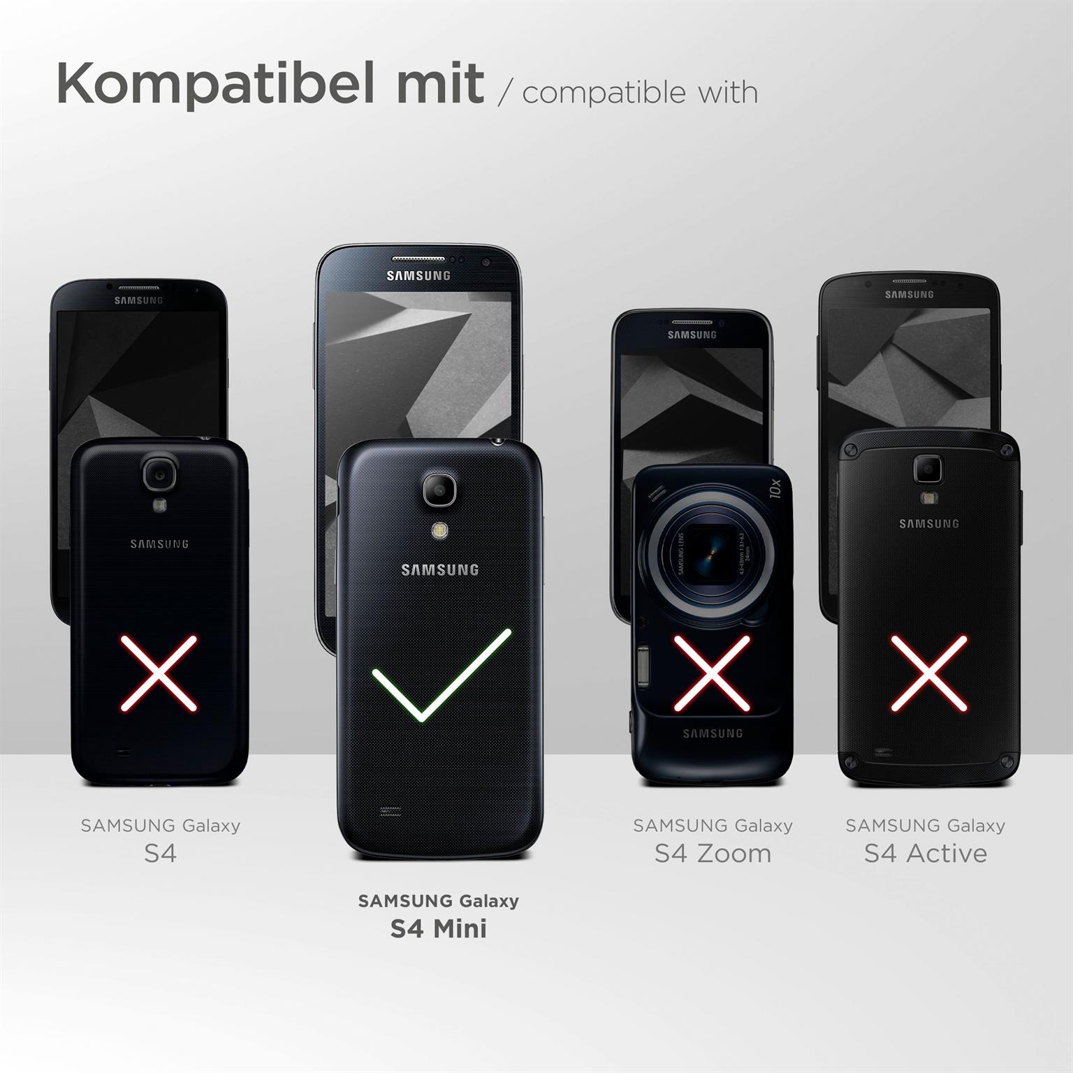 moex Unleash für Samsung Galaxy S4 Mini – Handykette ohne Hülle, schnell abnehmbar mit Karabiner