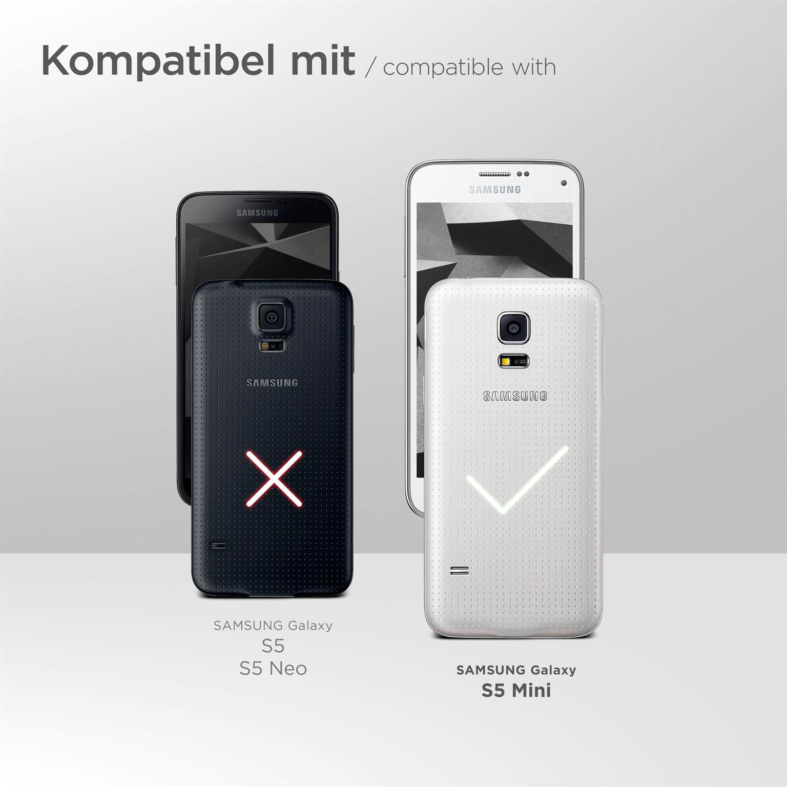 moex Purse Case für Samsung Galaxy S5 Mini – Handytasche mit Geldbörses aus PU Leder, Geld- & Handyfach