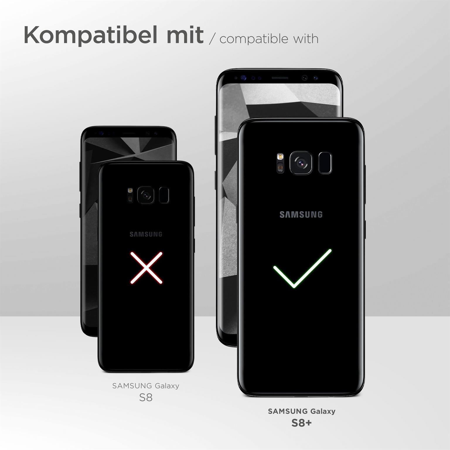 moex Fitness Case für Samsung Galaxy S8 Plus – Handy Armband aus Neopren zum Joggen, Sport Handytasche – Schwarz