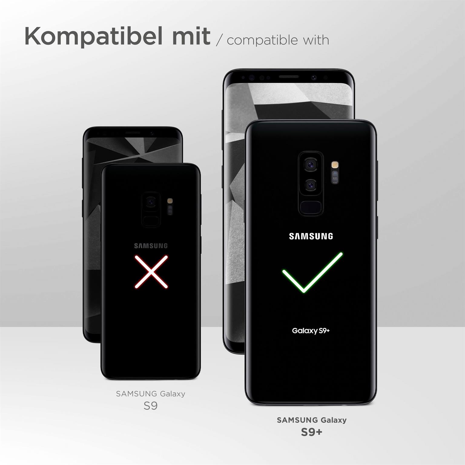 moex Fitness Case für Samsung Galaxy S9 Plus – Handy Armband aus Neopren zum Joggen, Sport Handytasche – Schwarz