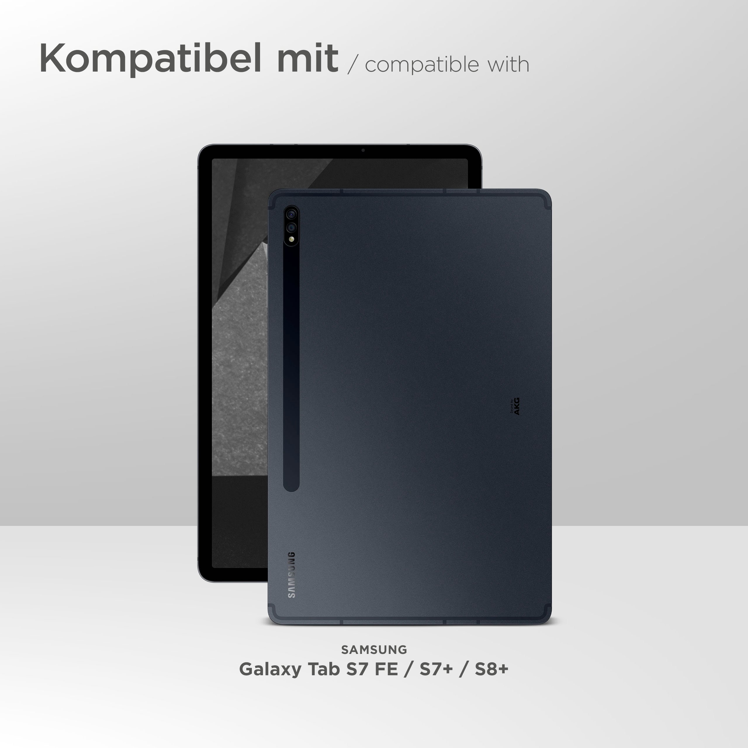 ONEFLOW Soft Case für Samsung Galaxy Tab S7 FE – weiche Tablet Hülle aus Silikon mit Kameraschutz