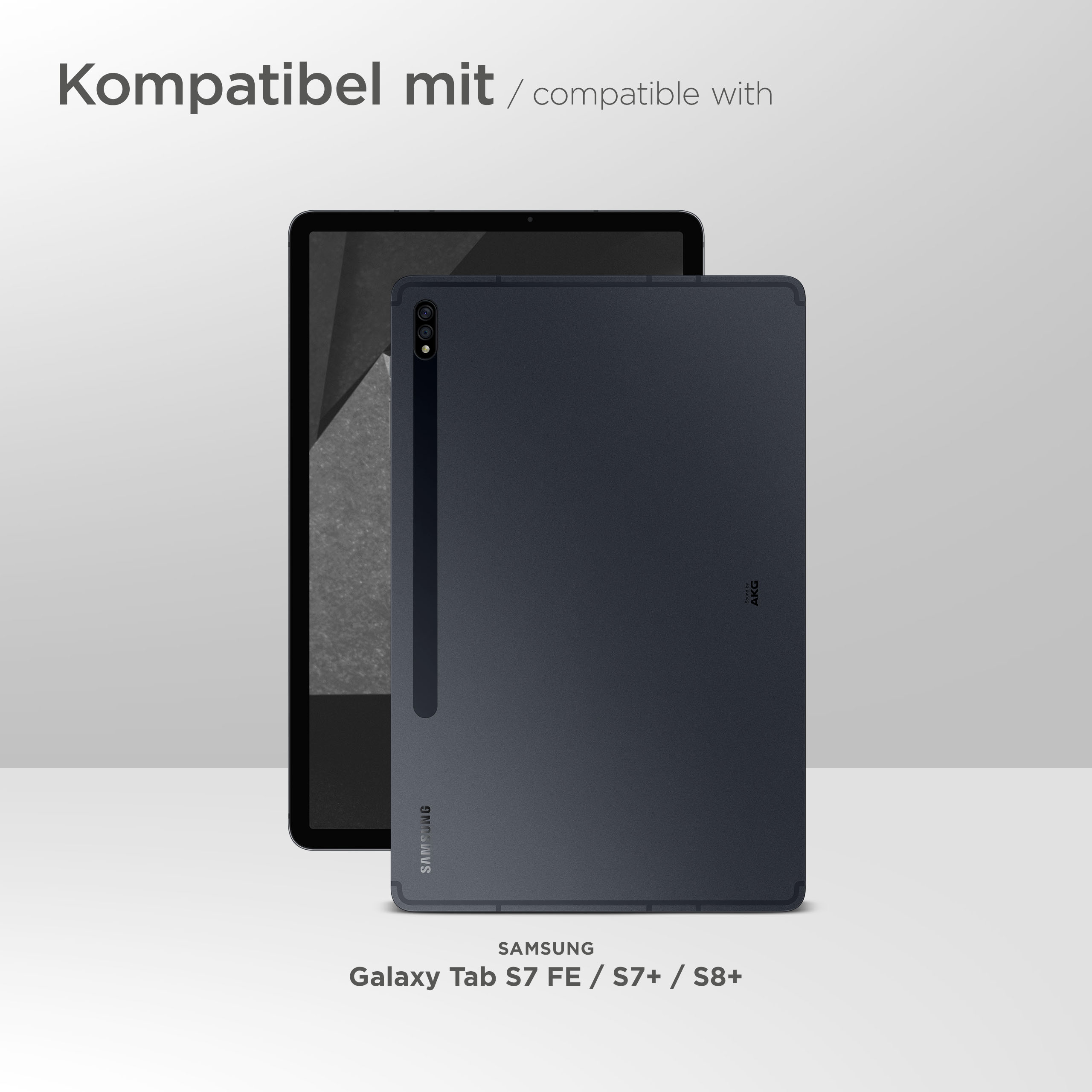ONEFLOW Soft Case für Samsung Galaxy Tab S7 Plus – weiche Tablet Hülle aus Silikon mit Kameraschutz