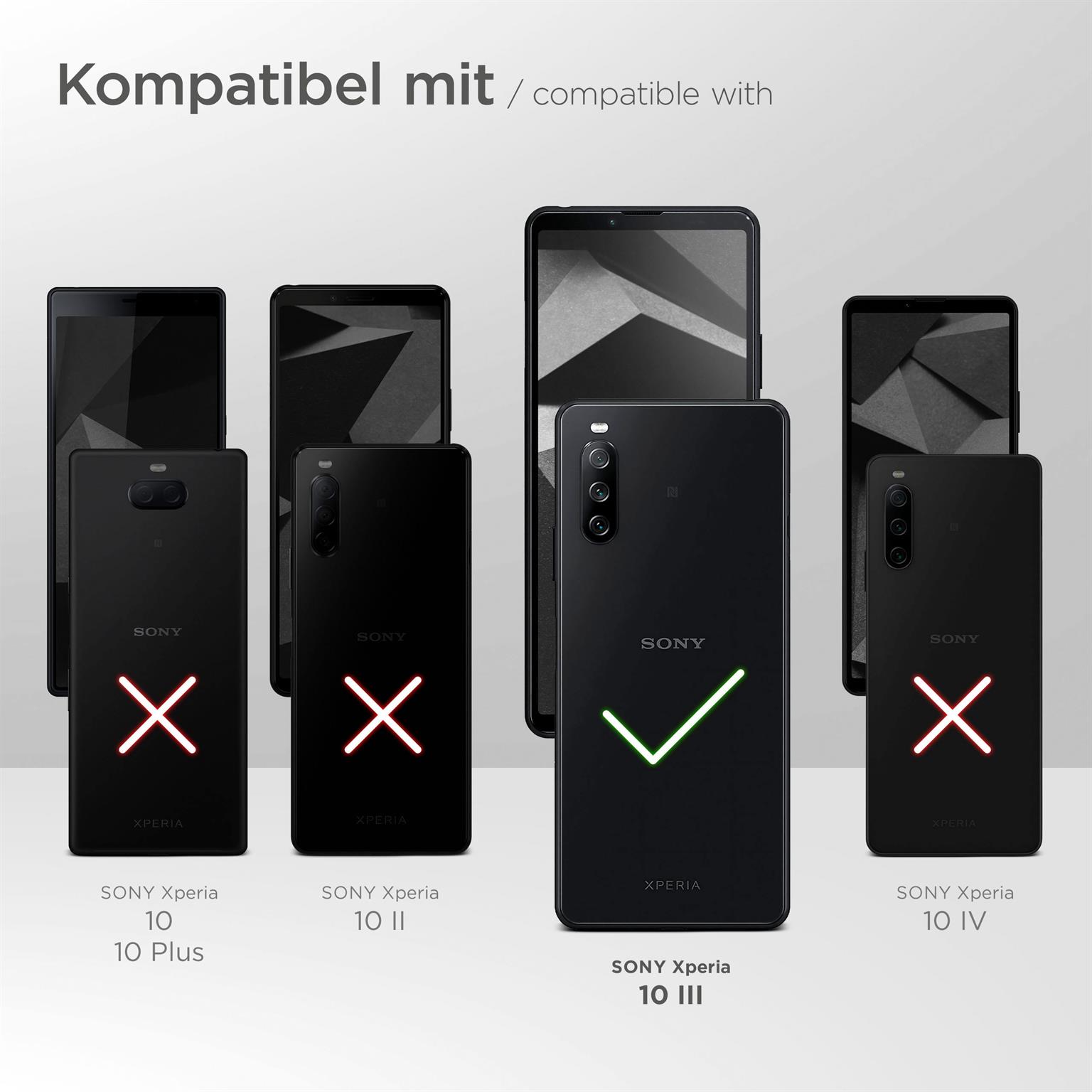 moex ShockProtect Klar für Sony Xperia 10 III – Panzerglas für kratzfesten Displayschutz, Ultra klar