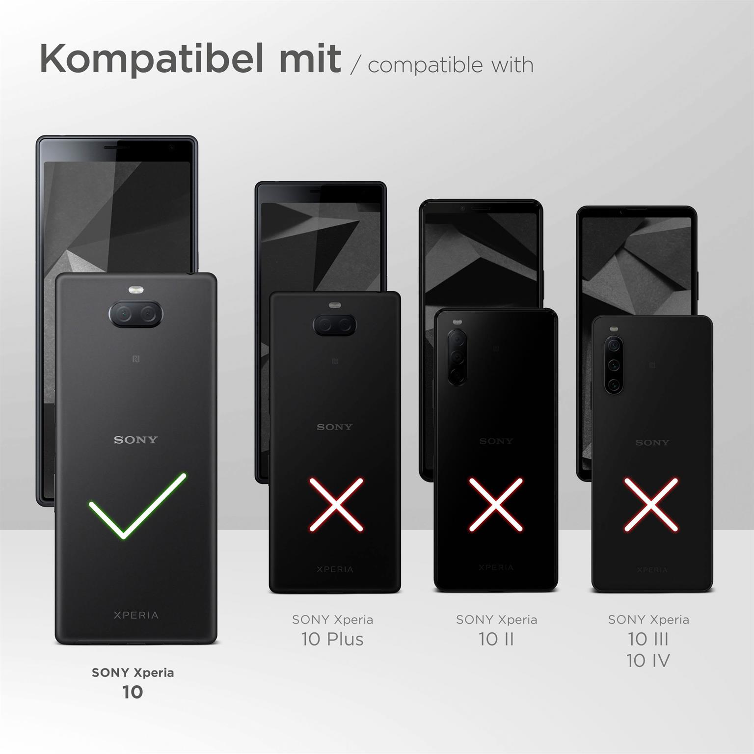Book Case für Sony Xperia 10 – Klapphülle aus PU Leder hulle24