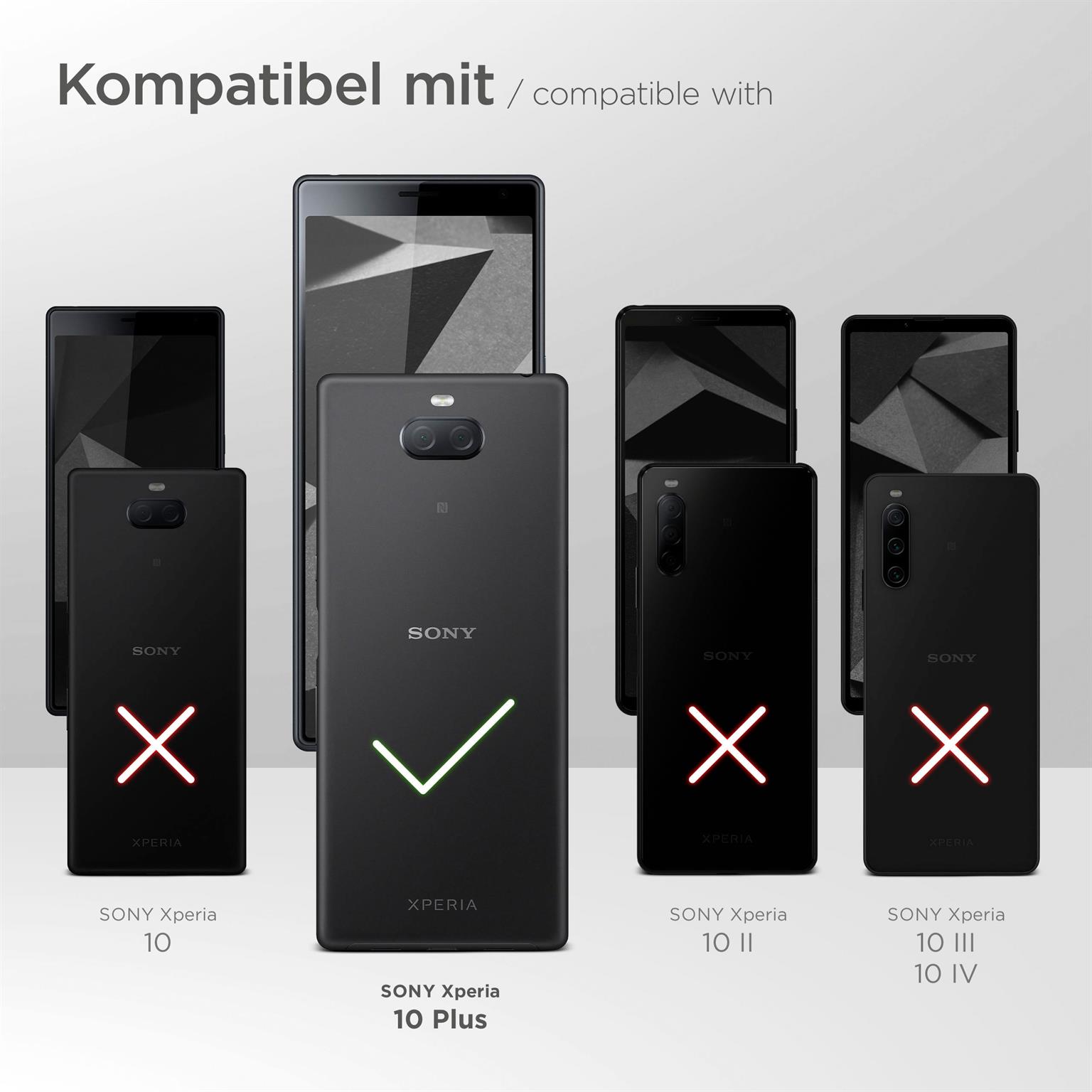 moex Aero Case für Sony Xperia 10 Plus – Durchsichtige Hülle aus Silikon, Ultra Slim Handyhülle