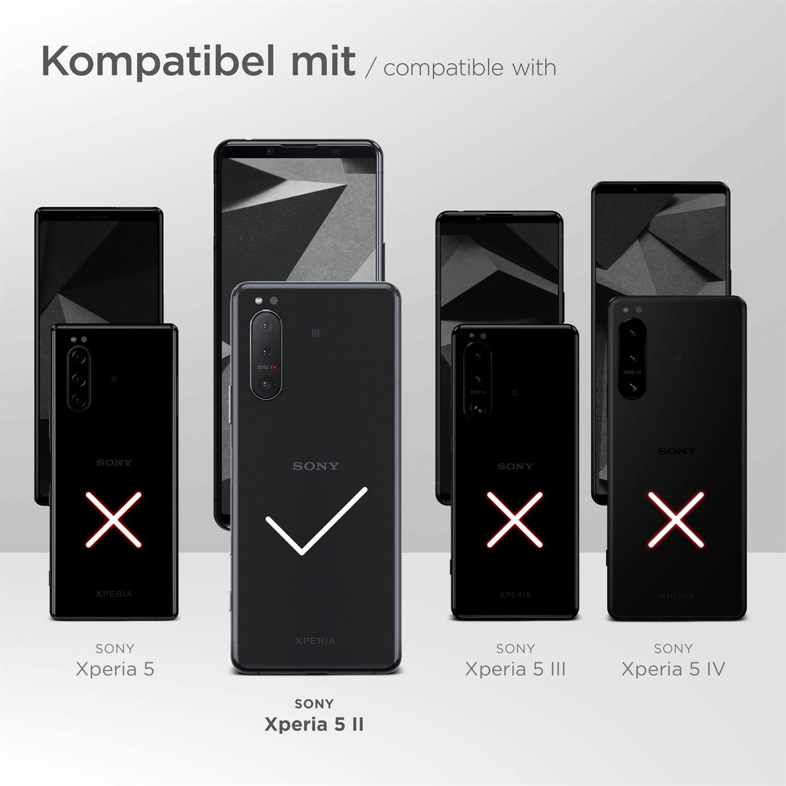 moex ShockProtect Klar für Sony Xperia 5 II – Panzerglas für kratzfesten Displayschutz, Ultra klar