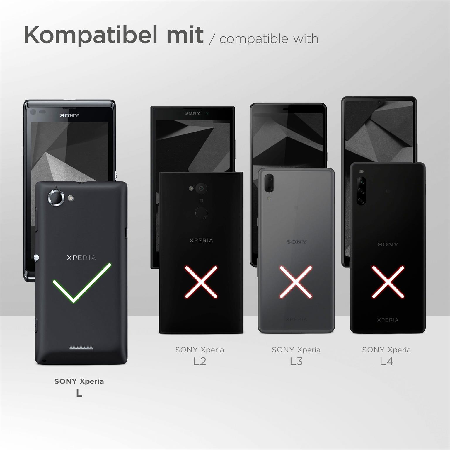moex Mesh Case für Sony Xperia L – Handy Gürteltasche aus Nylon, Quertasche mit Gürtelclip