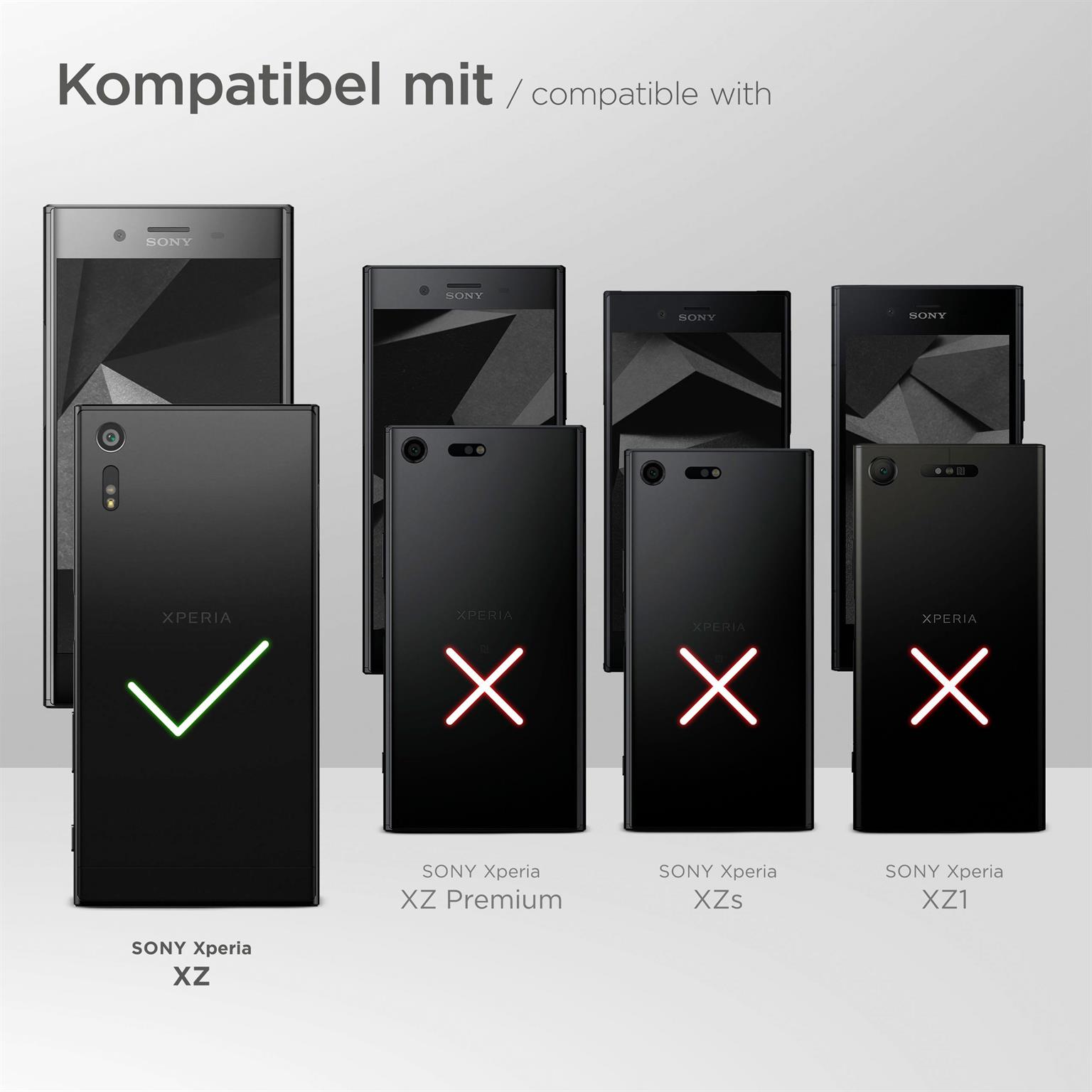 moex Pull Case für Sony Xperia XZ – Handyhülle zum Einstecken mit Ausziehhilfe