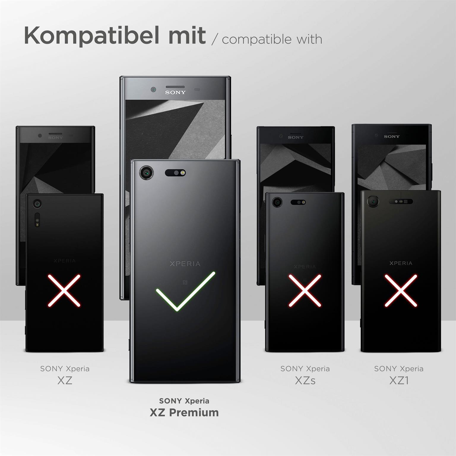 moex FlexProtect Klar für Sony Xperia XZ Premium – Schutzfolie für unsichtbaren Displayschutz, Ultra klar