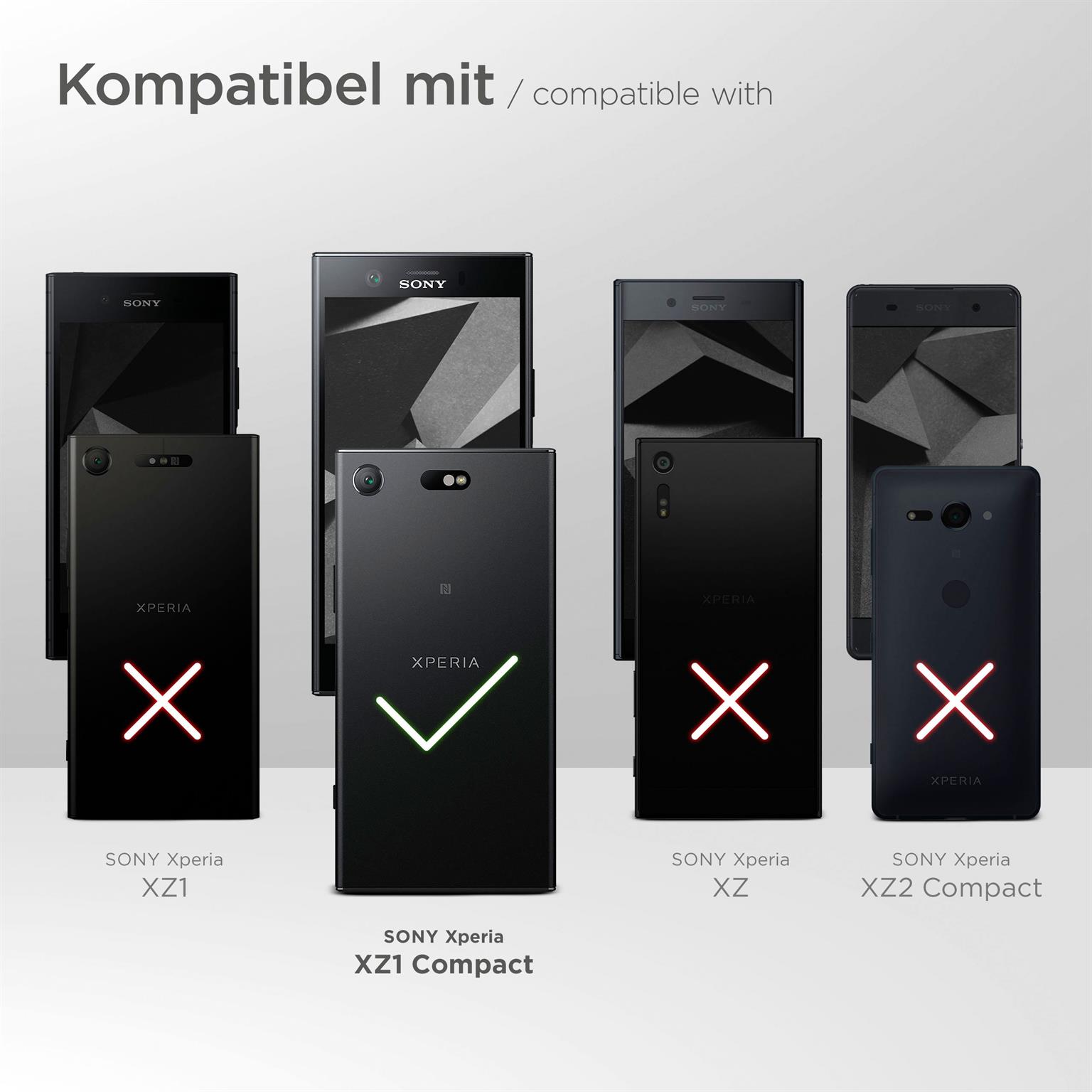 moex Fitness Case für Sony Xperia XZ1 Compact – Handy Armband aus Neopren zum Joggen, Sport Handytasche – Schwarz