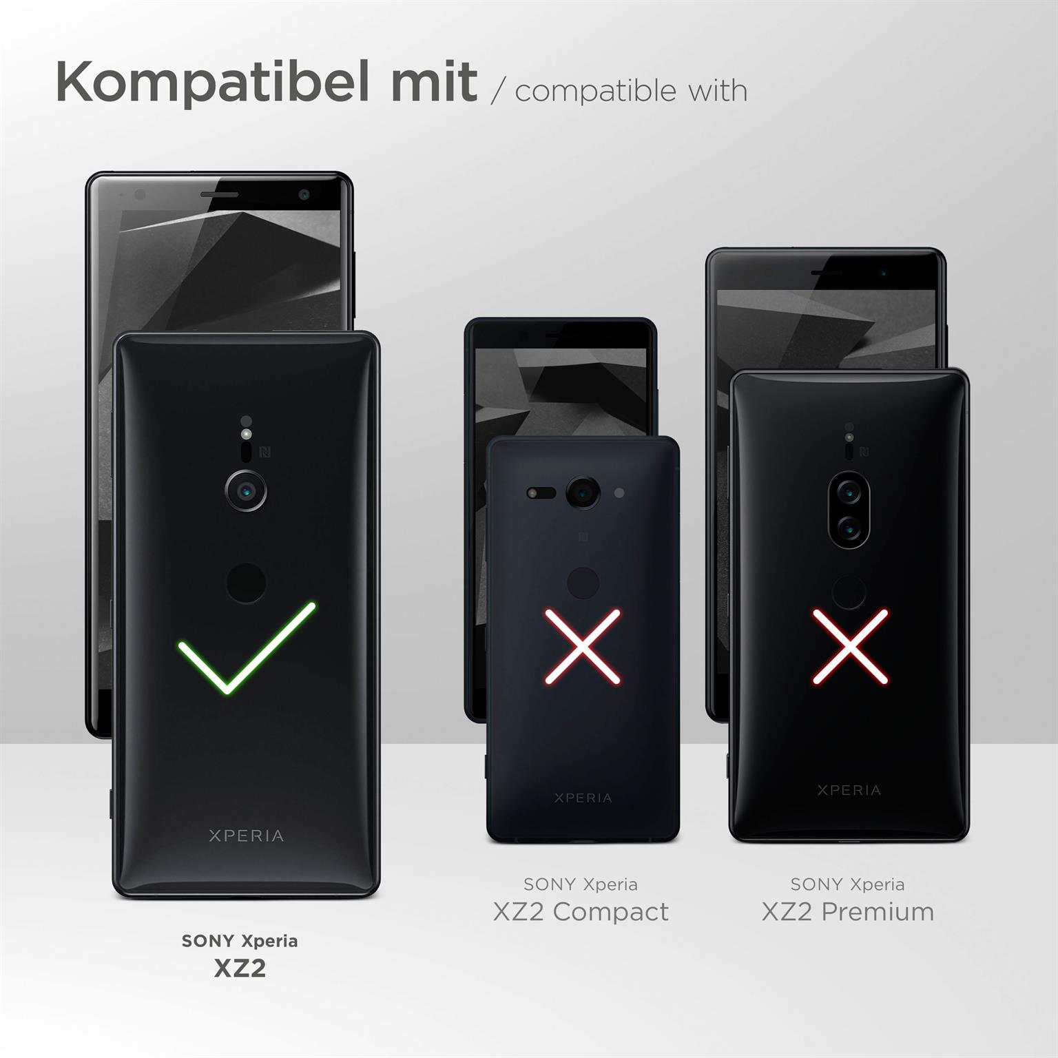 moex Snap Bag für Sony Xperia XZ2 – Handy Gürteltasche aus PU Leder, Quertasche mit Gürtel Clip