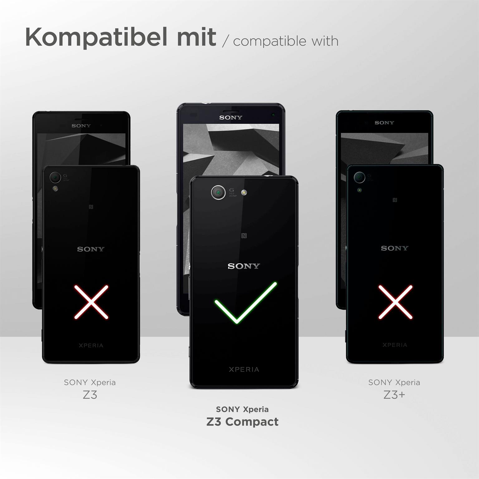 moex ShockProtect Klar für Sony Xperia Z3 Compact – Panzerglas für kratzfesten Displayschutz, Ultra klar
