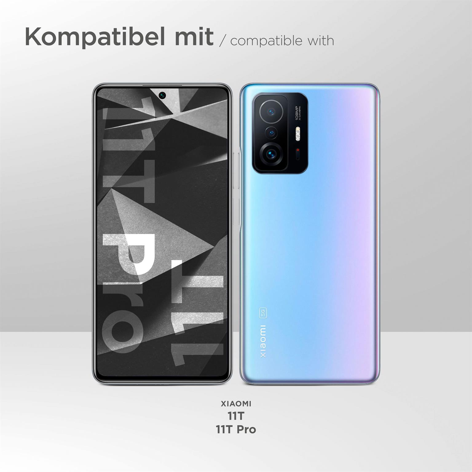 moex ShockProtect Klar für Xiaomi 11T – Panzerglas für kratzfesten Displayschutz, Ultra klar