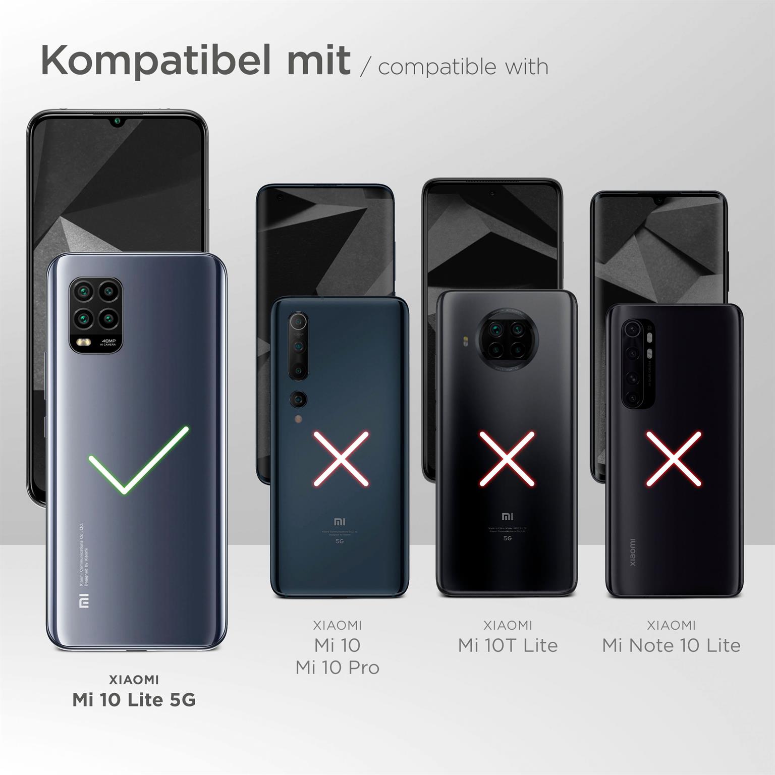 moex Fitness Case für Xiaomi Mi 10 Lite 5G – Handy Armband aus Neopren zum Joggen, Sport Handytasche – Schwarz