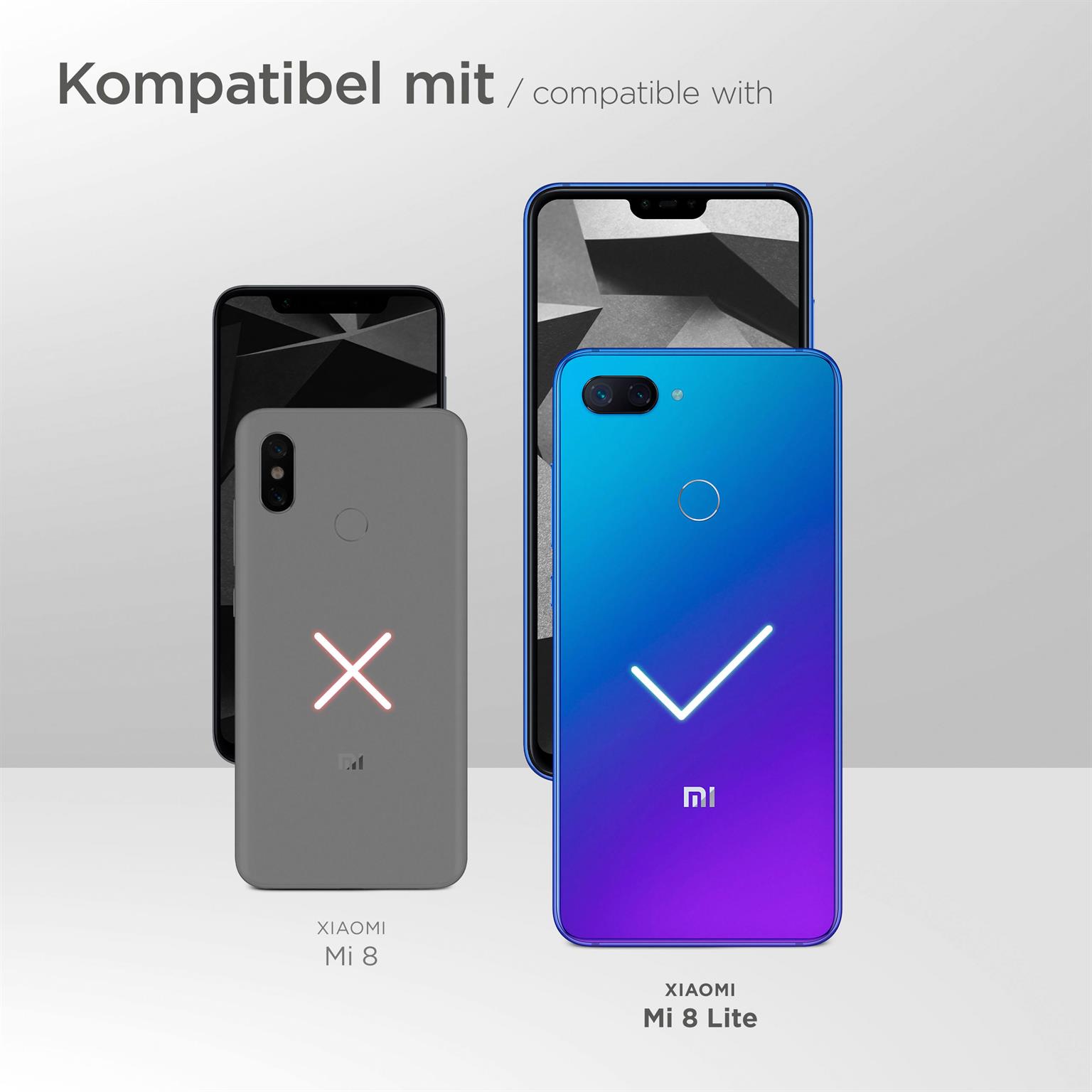 moex FlexProtect Klar für Xiaomi Mi 8 Lite – Schutzfolie für unsichtbaren Displayschutz, Ultra klar