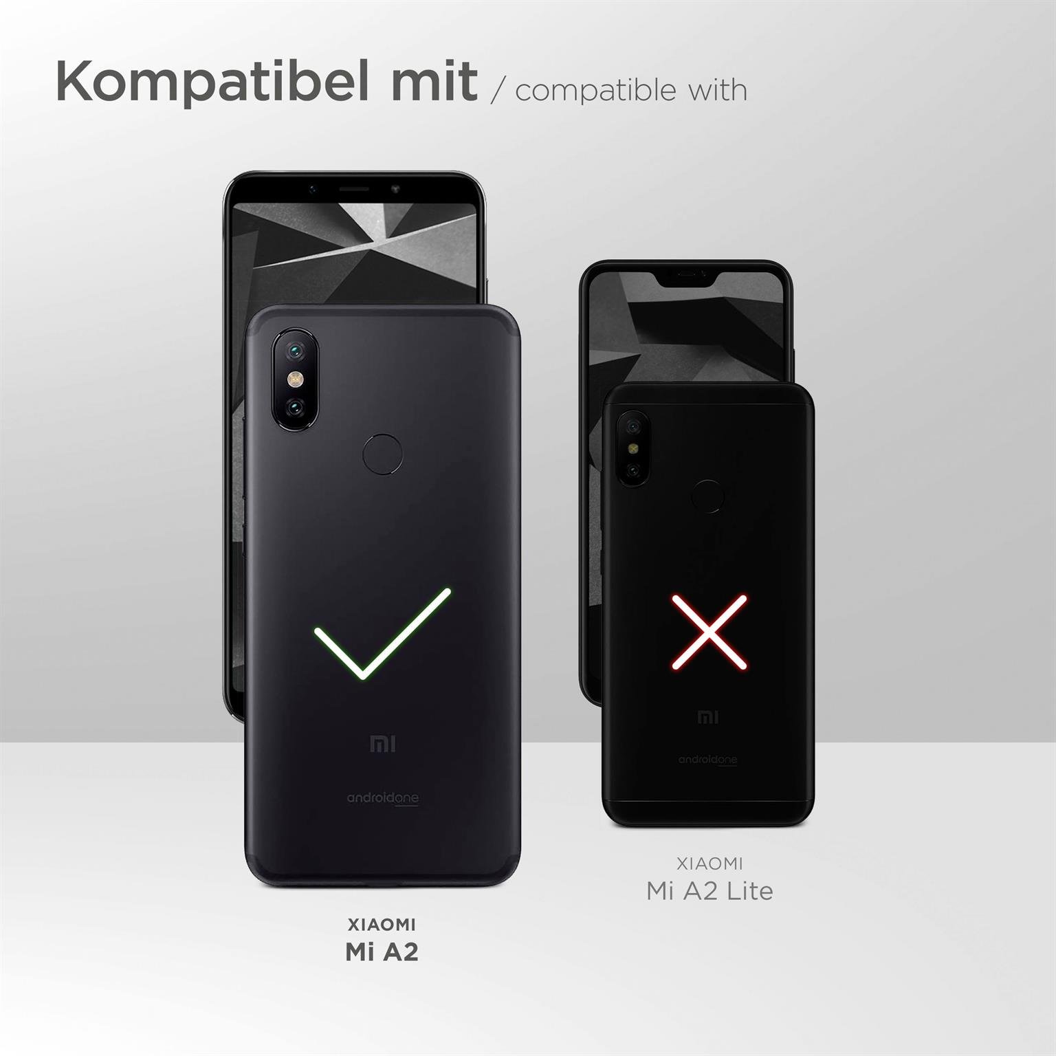 ONEFLOW Twist Case für Xiaomi Mi A2 – Transparente Hülle mit Band aus PU Leder, abnehmbar
