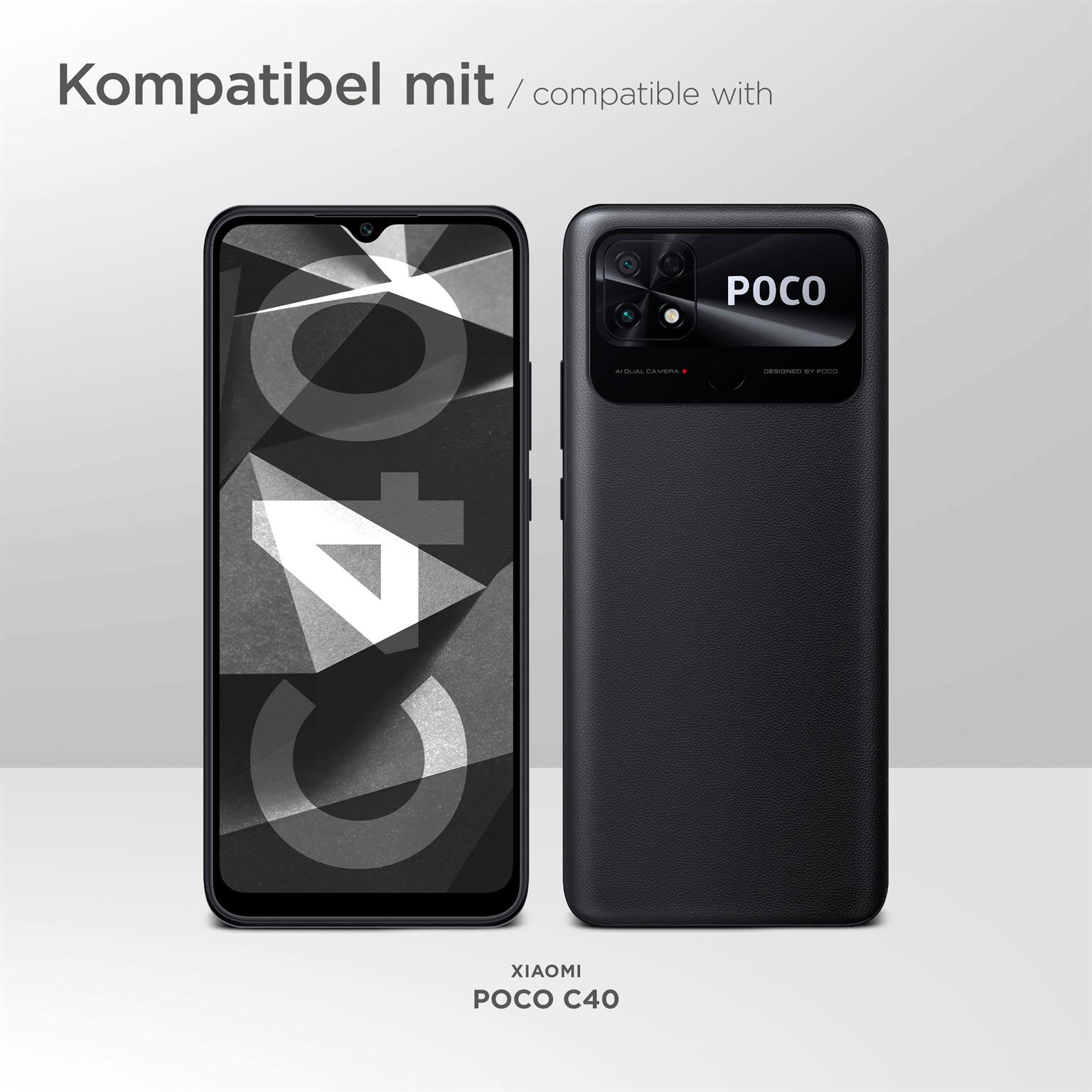 moex FlexProtect Klar für Xiaomi Poco C40 – Schutzfolie für unsichtbaren Displayschutz, Ultra klar