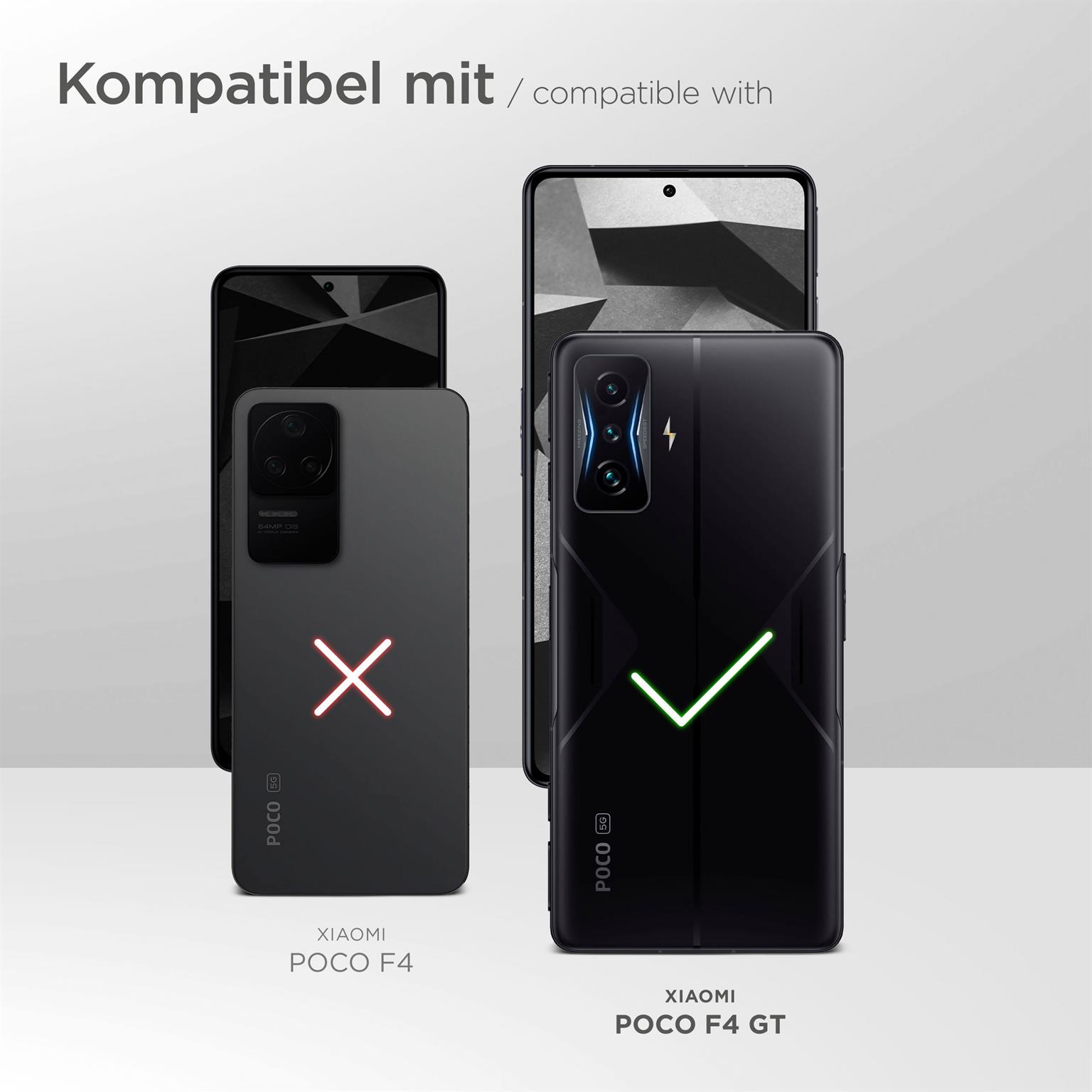 moex ShockProtect Klar für Xiaomi Poco F4 GT – Panzerglas für kratzfesten Displayschutz, Ultra klar