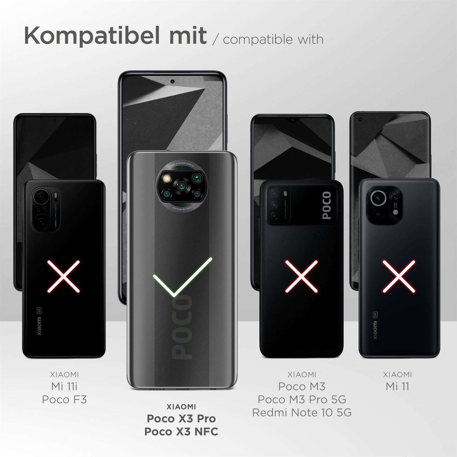moex ShockProtect Klar für Xiaomi Poco X3 NFC – Panzerglas für kratzfesten Displayschutz, Ultra klar