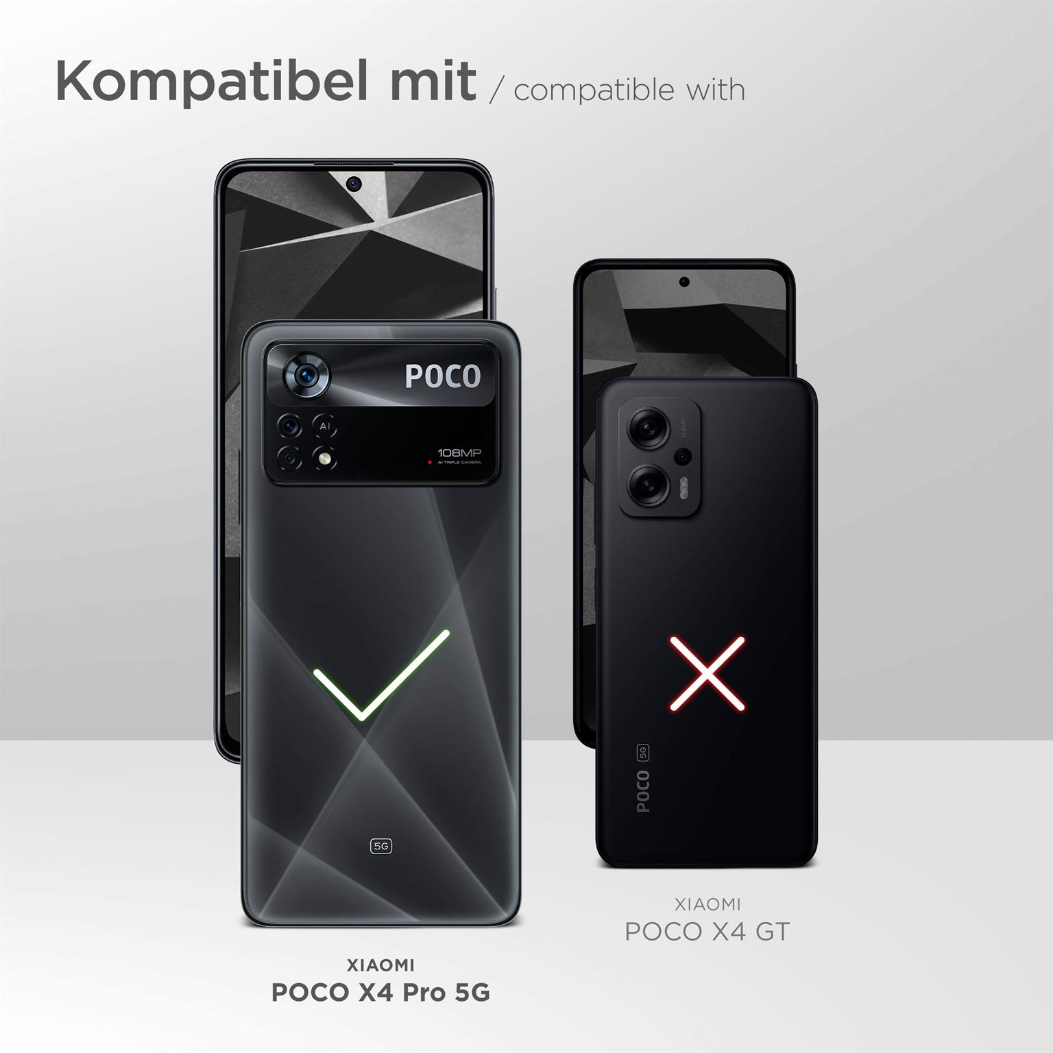 moex Flip Case für Xiaomi Poco X4 Pro 5G – PU Lederhülle mit 360 Grad Schutz, klappbar