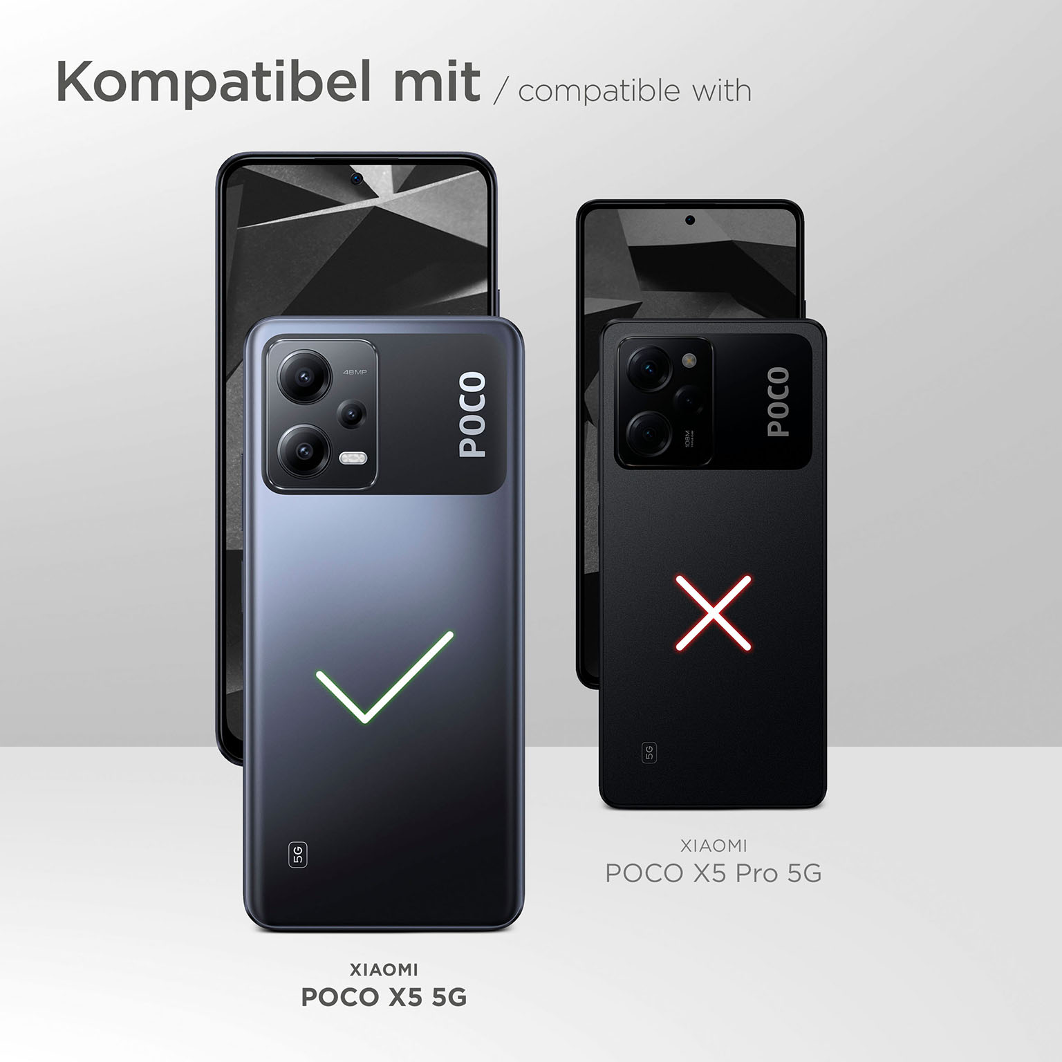 moex ShockProtect Klar für Xiaomi Poco X5 5G – Panzerglas für kratzfesten Displayschutz, Ultra klar
