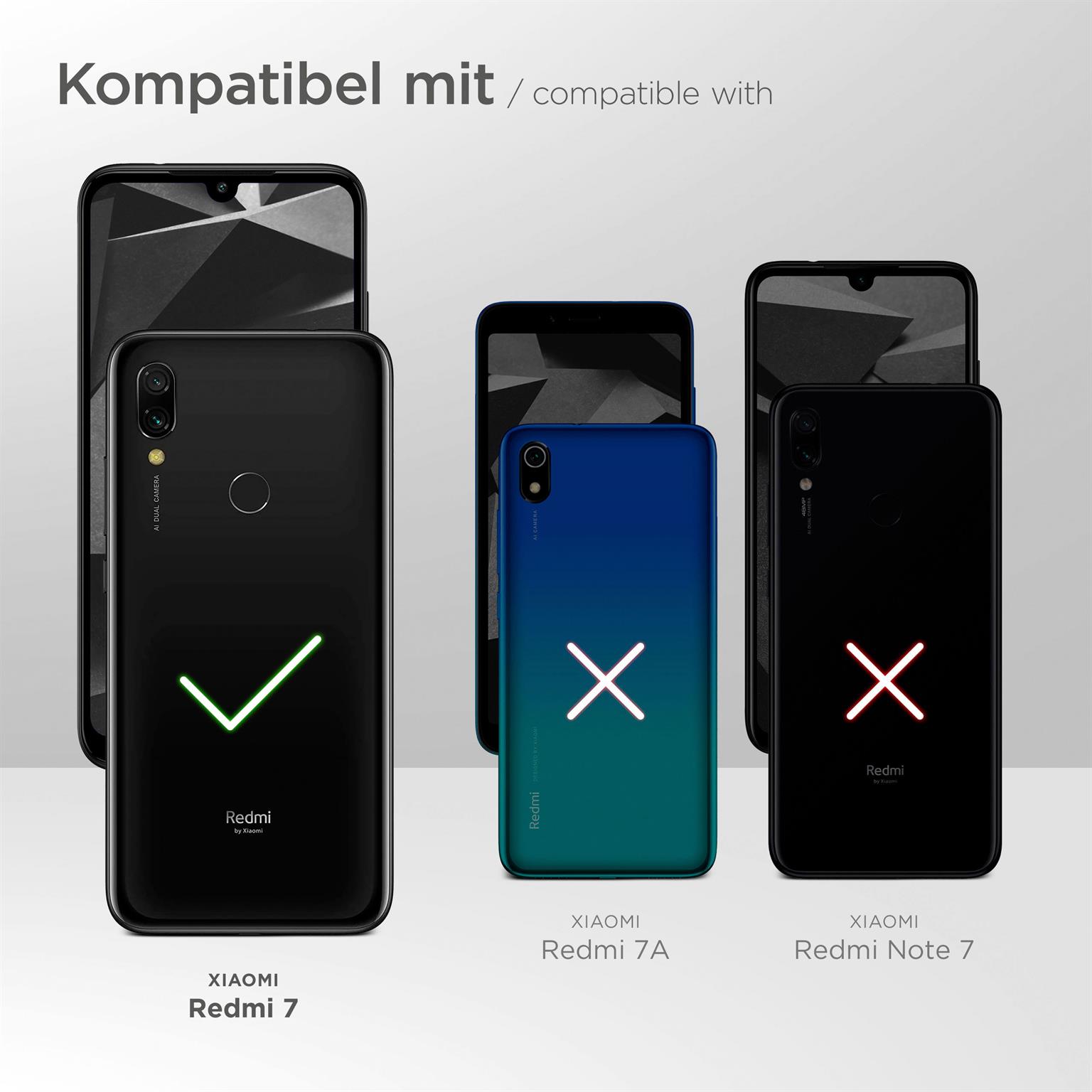 moex Plug Case für Xiaomi Redmi 7 – Handy Gürteltasche aus PU Leder mit Magnetverschluss