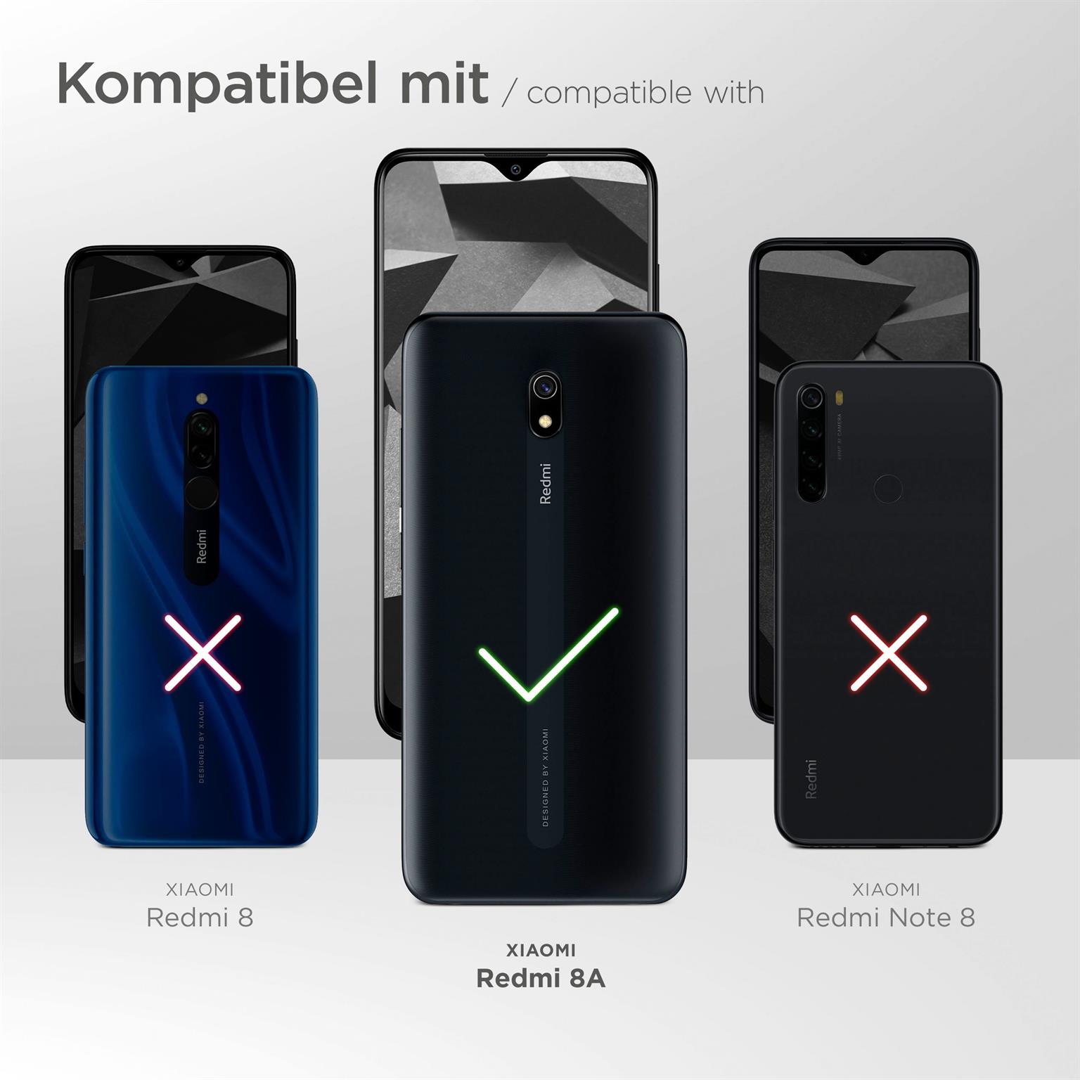 moex ShockProtect Klar für Xiaomi Redmi 8A – Panzerglas für kratzfesten Displayschutz, Ultra klar