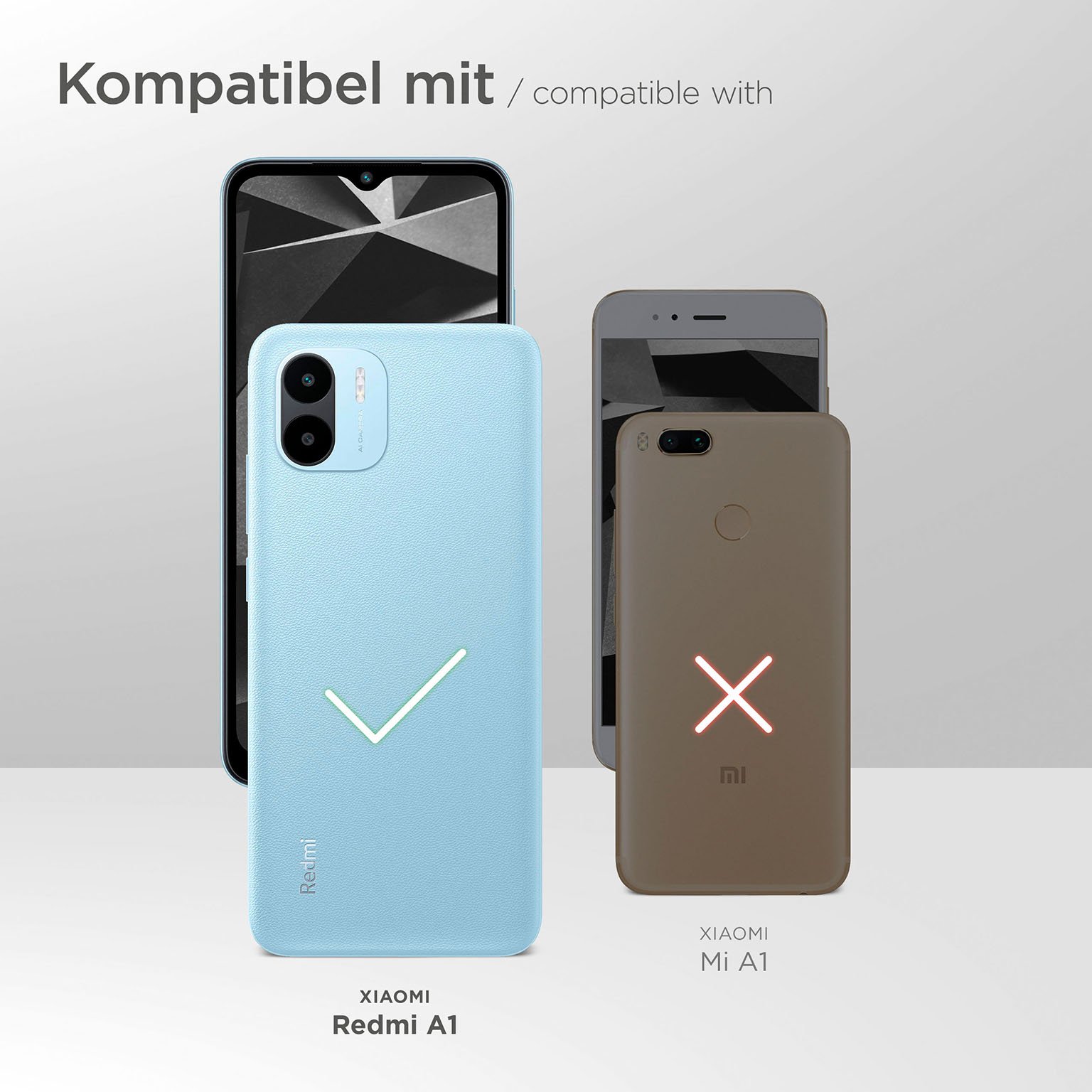 moex Aero Case für Xiaomi Redmi A1 – Durchsichtige Hülle aus Silikon, Ultra Slim Handyhülle